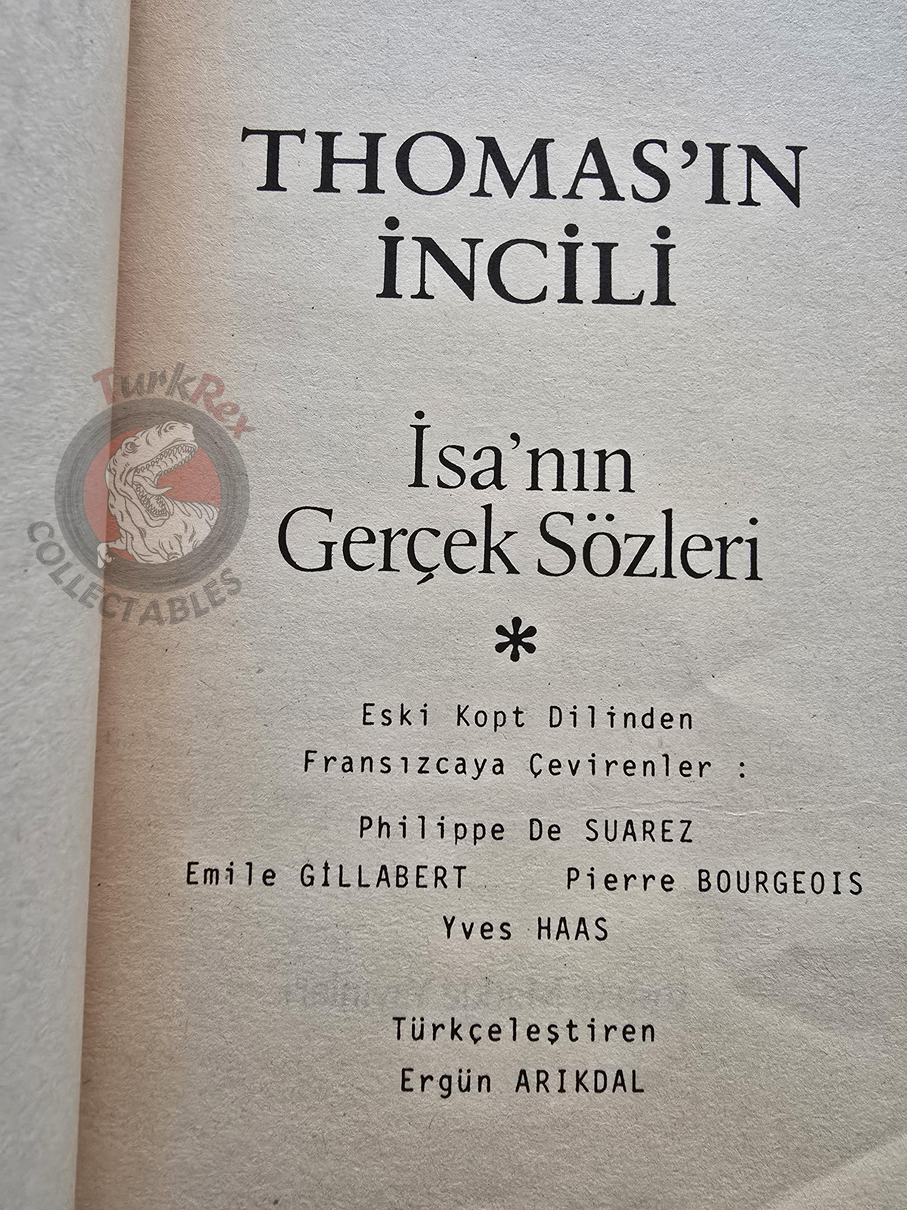 The Gospel of Thomas Bible Turkish Book New Testament