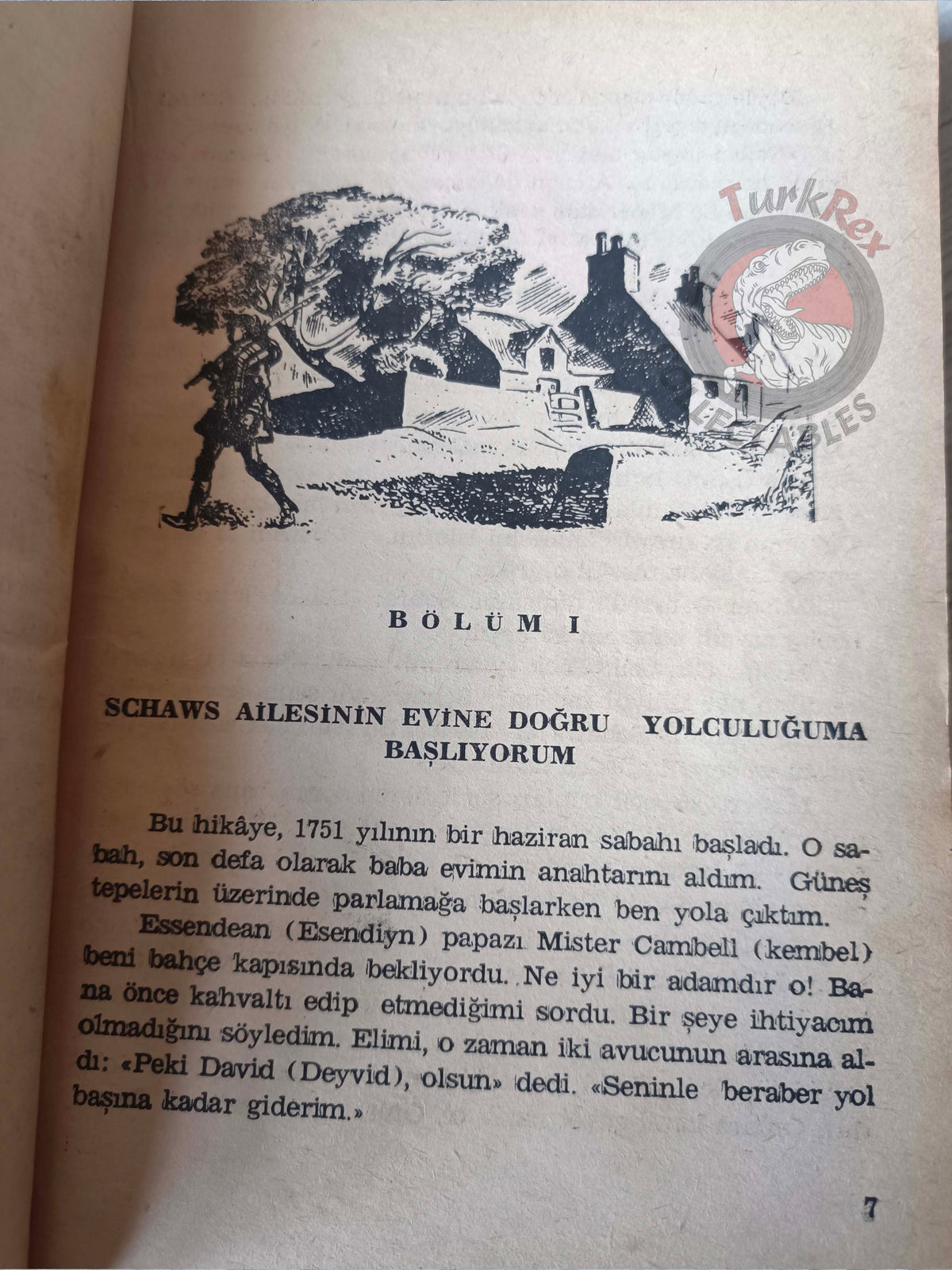 Robert Louis Stevenson – Kidnapped 1962 Turkish Book Turkey Illustrated