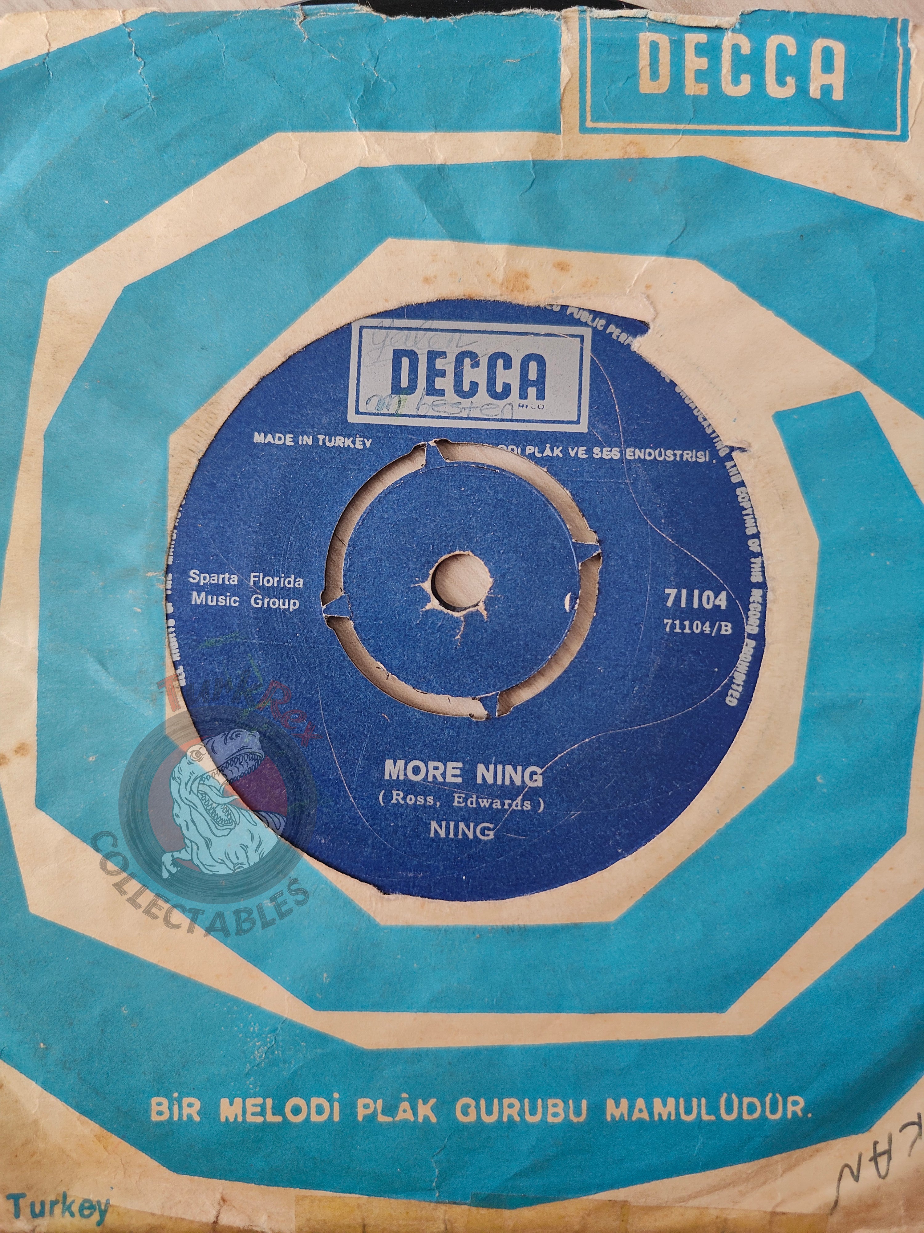 Ning – Machine / More Ning 7" Turkish Pressing Vinyl Turkey Edition