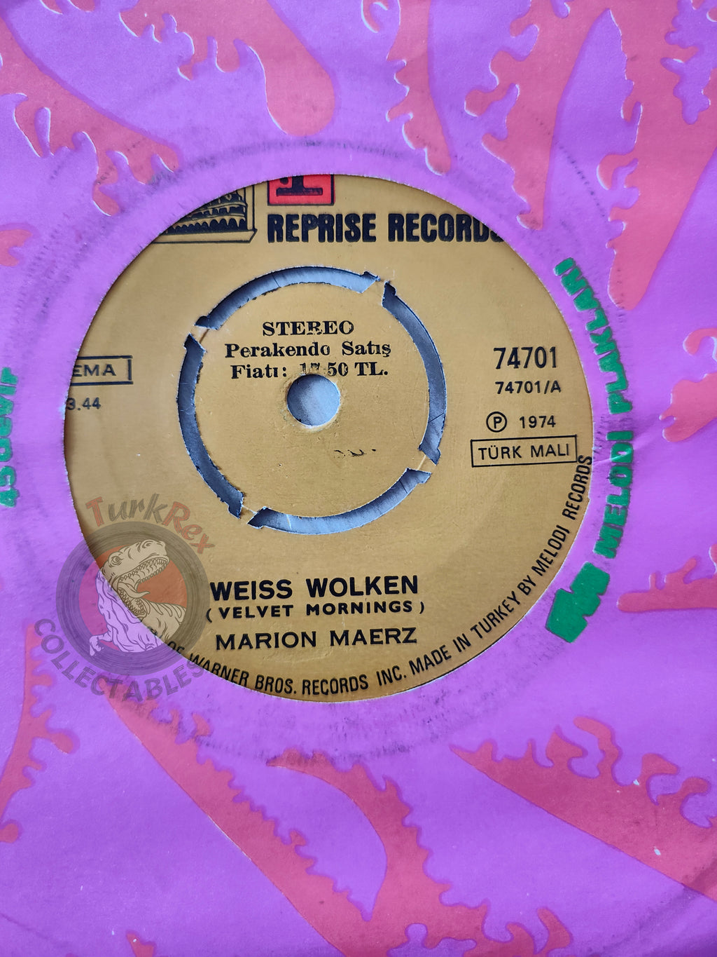 Marion Maerz – Weiße Wolken 7" Turkish Pressing Vinyl Turkey Edition
