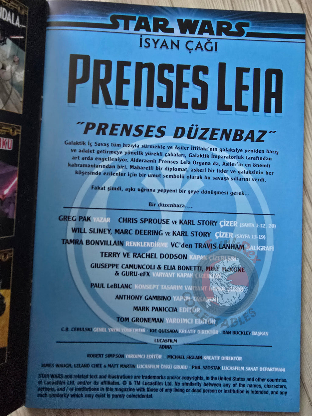 Star Wars - Age of Rebellion: Princess Leia #1 Turkish Comic Turkey