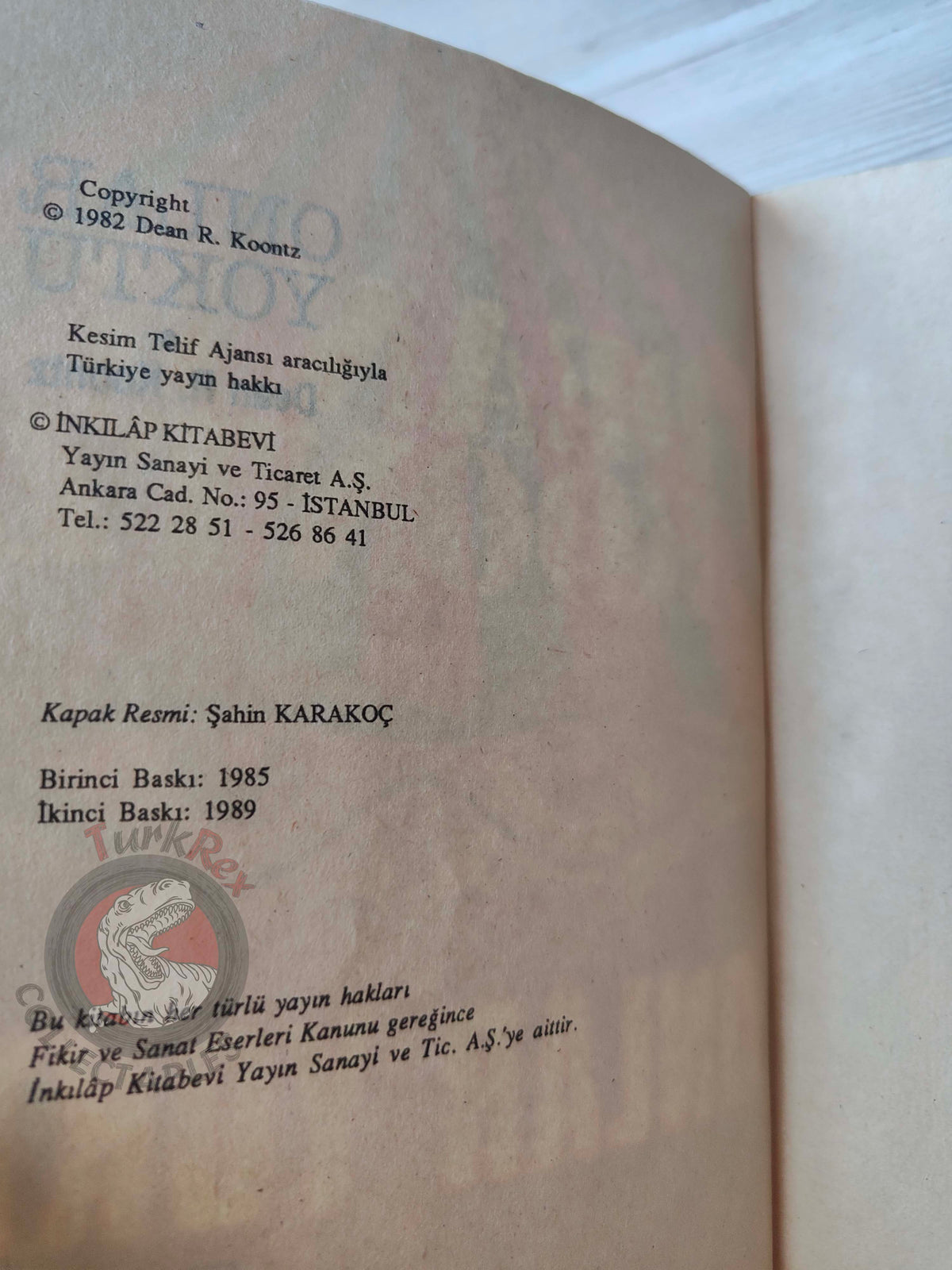 Dean R. Koontz – Twilight Eyes 1989 Turkish Book Turkey