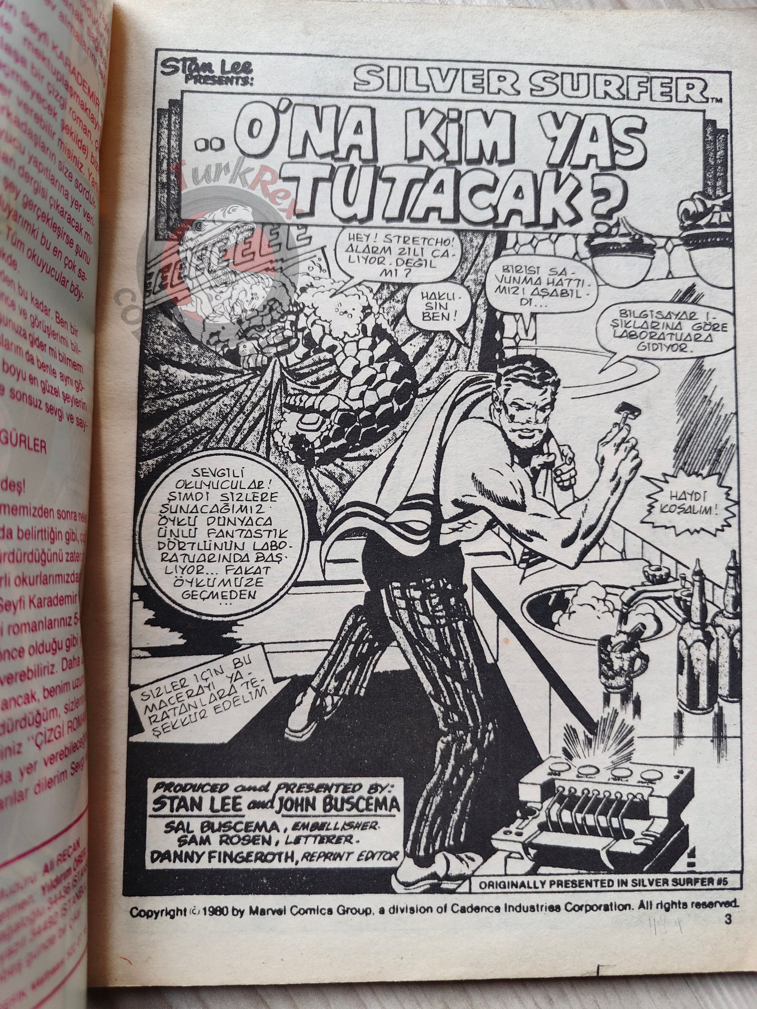 Silver Surfer #4 1987 Turkish Comic Turkey #5 #6 Fantasy Masterpieces #5