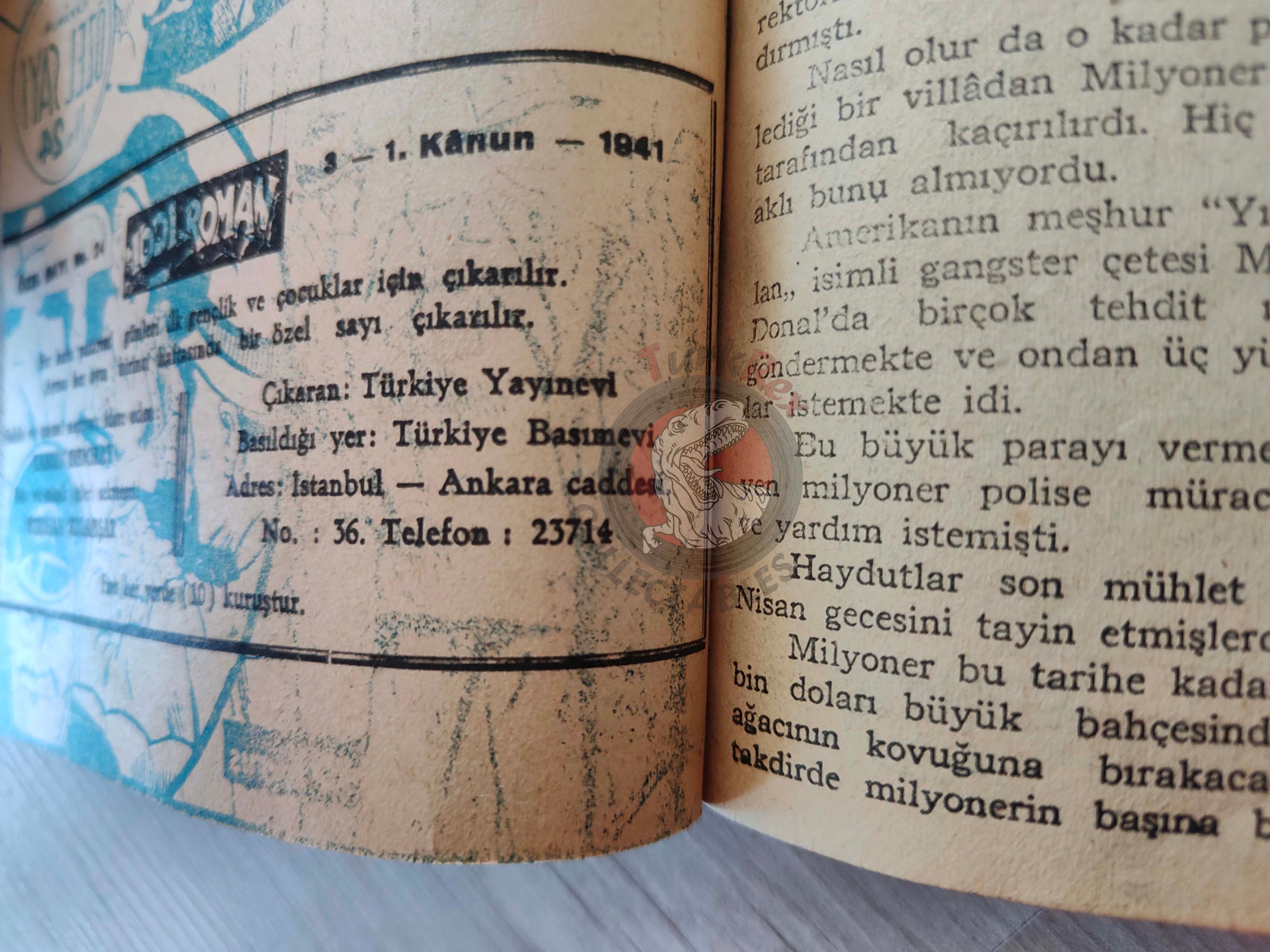 1001 Roman 1941 The East Is Burning Turkish Comic Mag Turkey