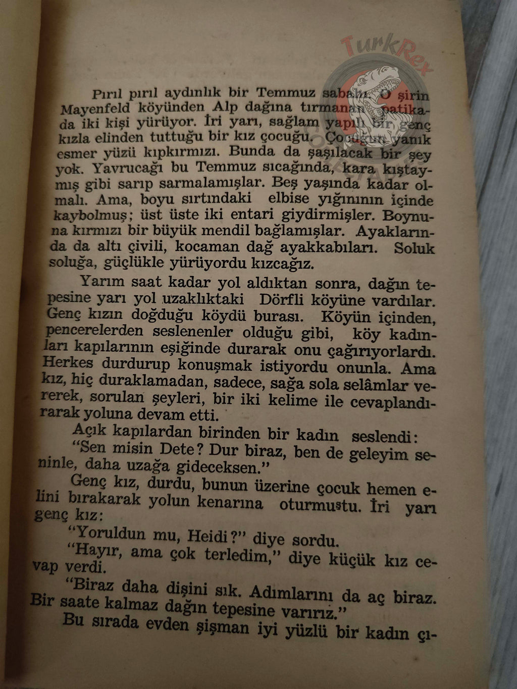 Johanna Spyri – Heidi 1964 Turkish Book Turkey Illustrated