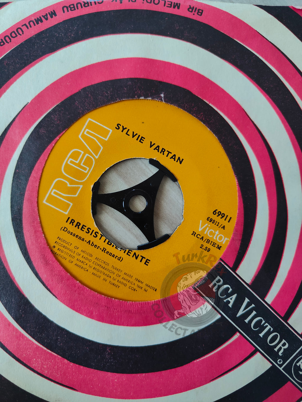 Sylvie Vartan – Irresistibilmente 7" Turkish Pressing Vinyl Turkey Edition