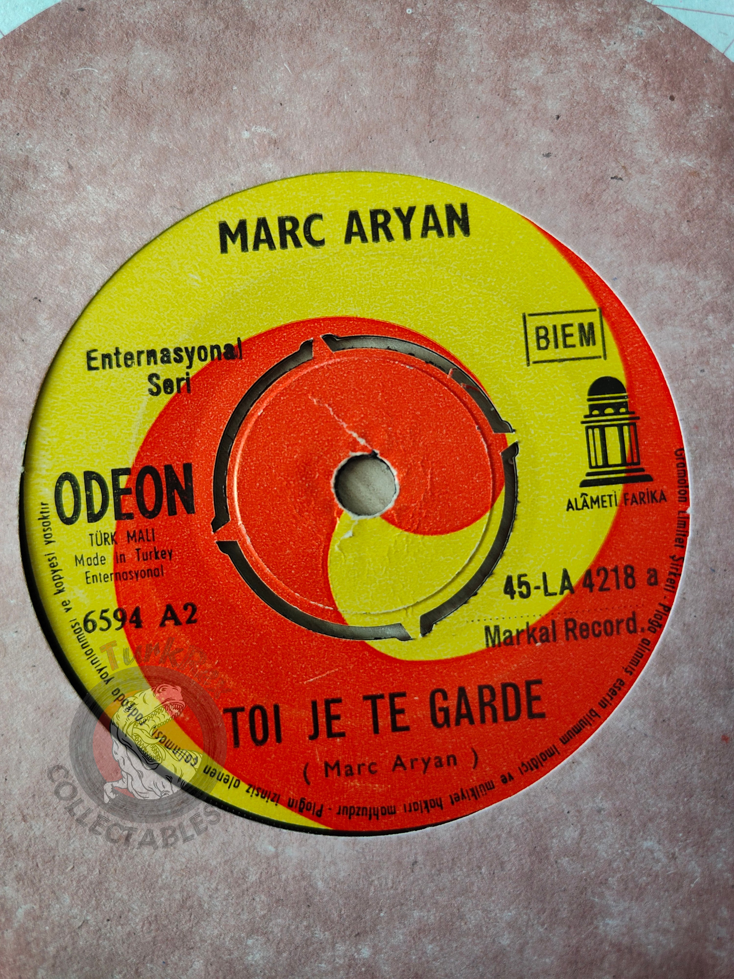 Marc Aryan – Si J'Etais Sur 7" Turkish Pressing Vinyl Turkey Edition