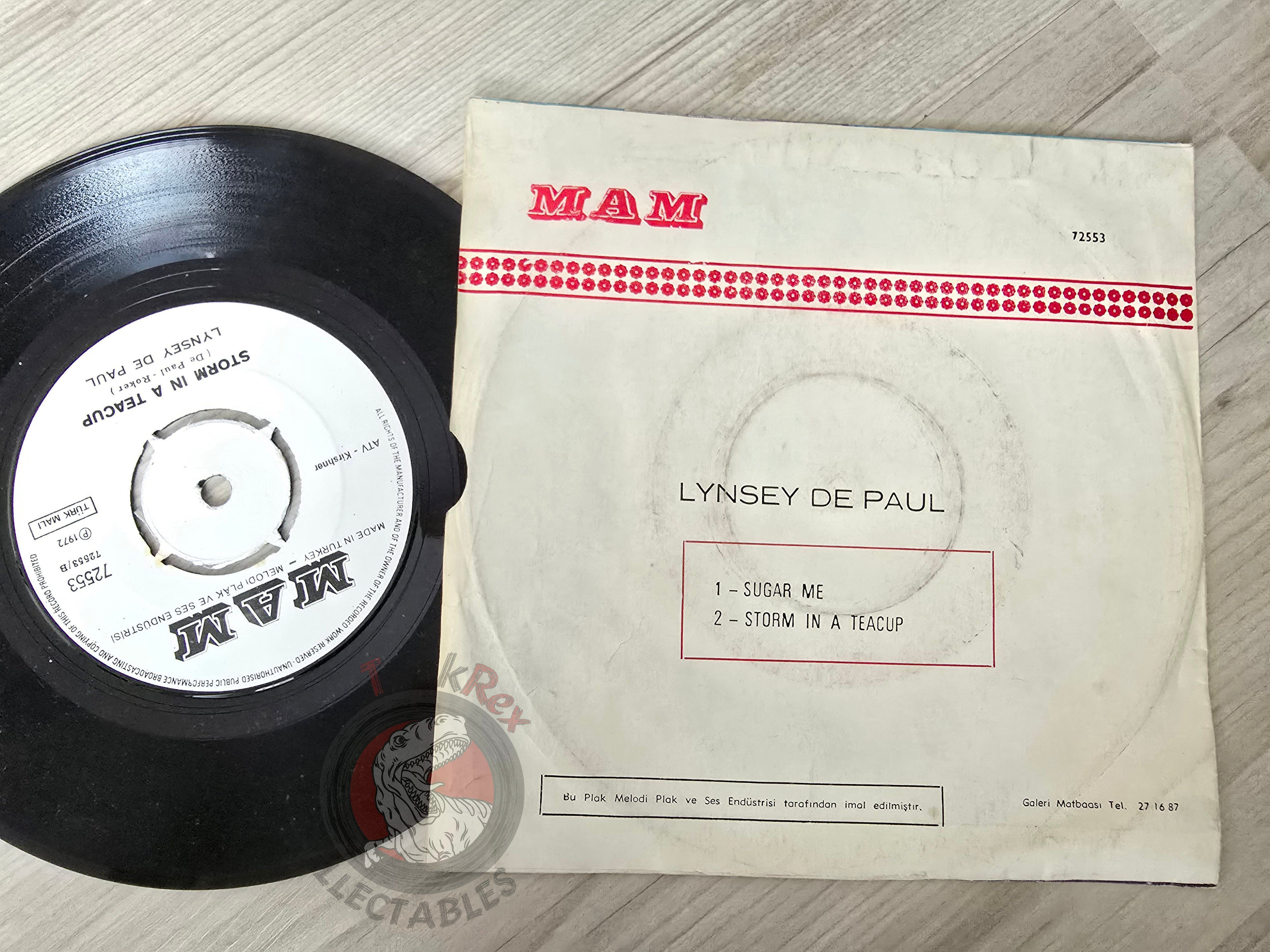 Lynsey De Paul – Sugar Me 7" Turkish Pressing Vinyl Turkey Edition