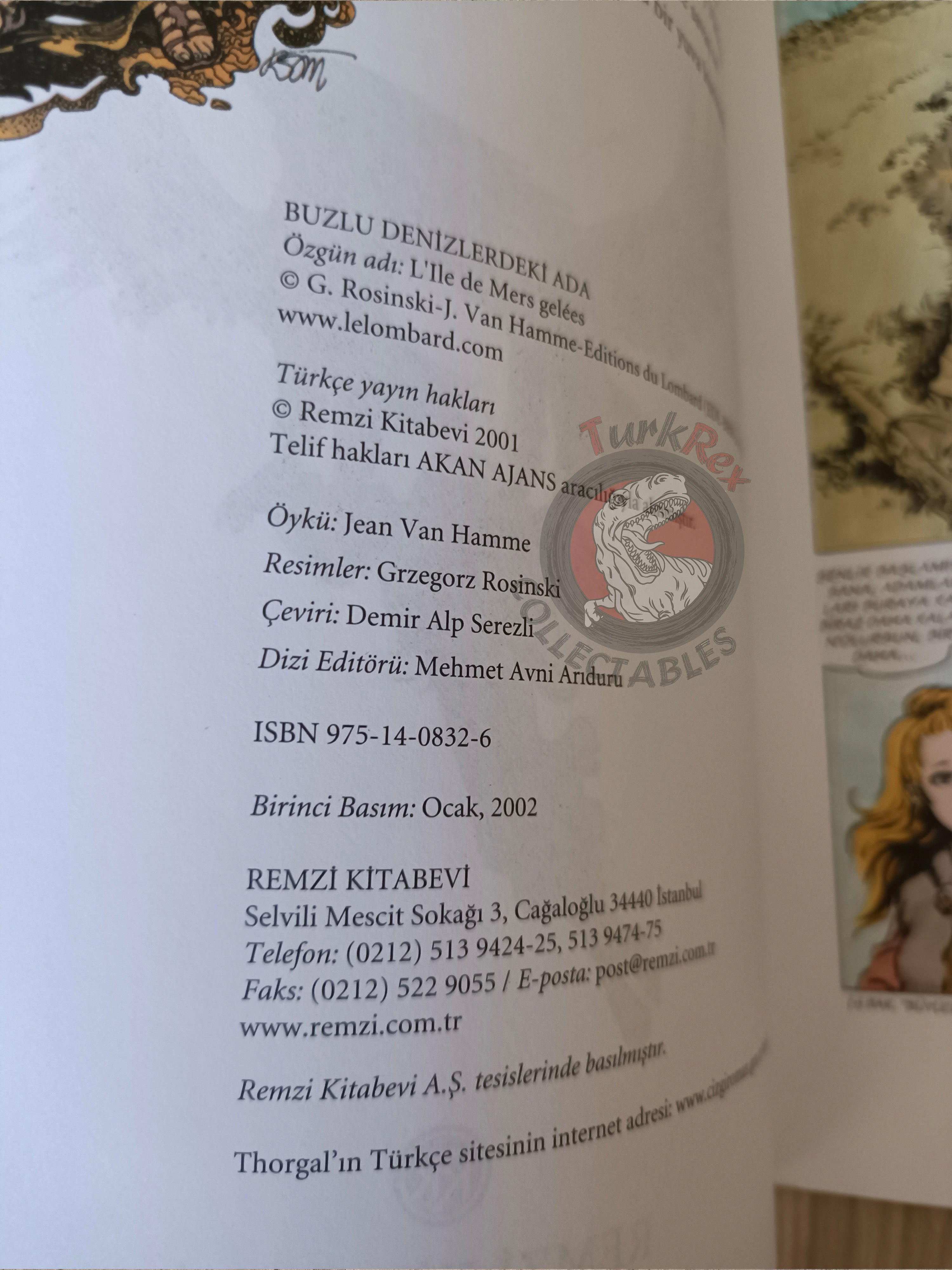 Thorgal #2  L'Île des Mers gelées 2002 Turkish Comic Turkey