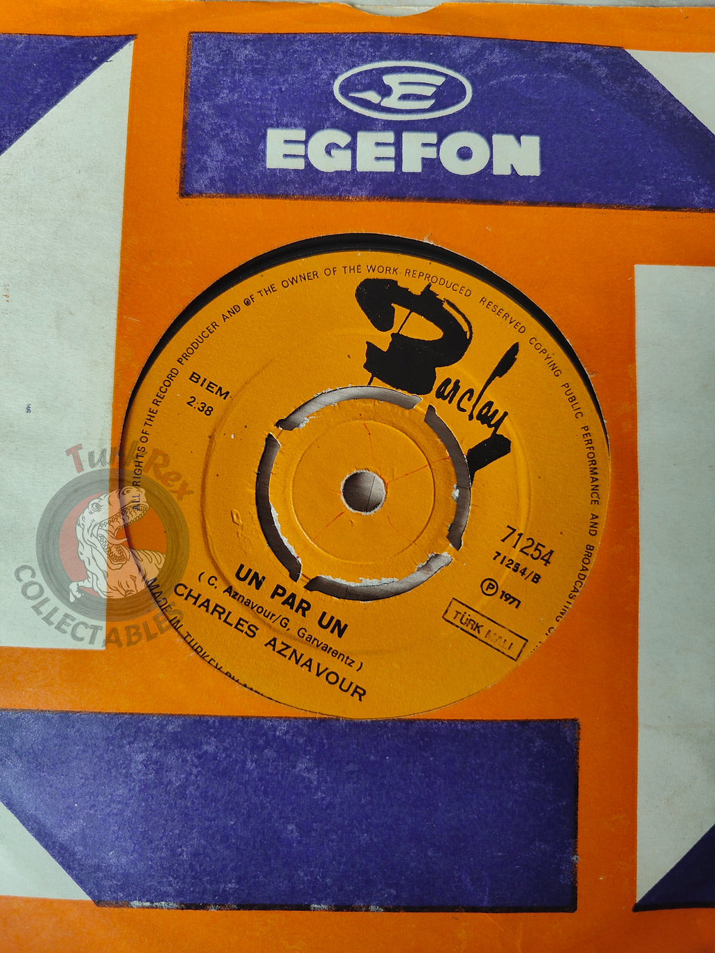 Charles Aznavour – Mourir D'Aimer 7" Turkish Pressing Vinyl Turkey Edition