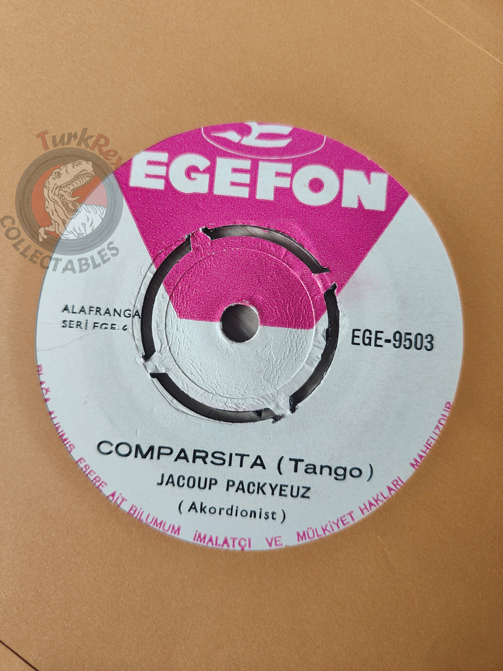 Jacoup Pacqyeuz – Tuna Dalgaları / Comparsita 7" Turkish Pressing Vinyl Turkey Edition