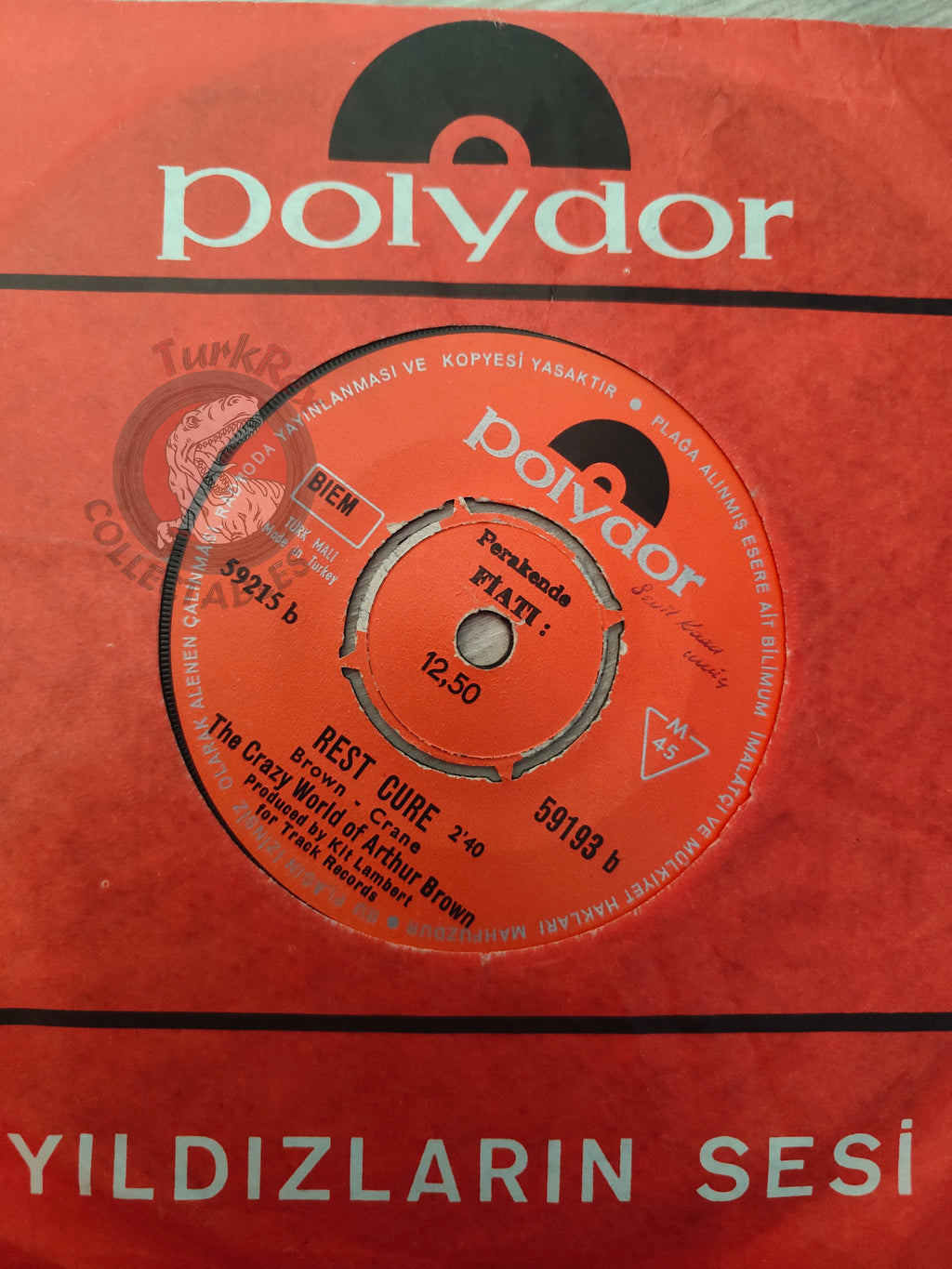 The Crazy World Of Arthur Brown – Fire 7" Turkish Pressing Vinyl Turkey Edition