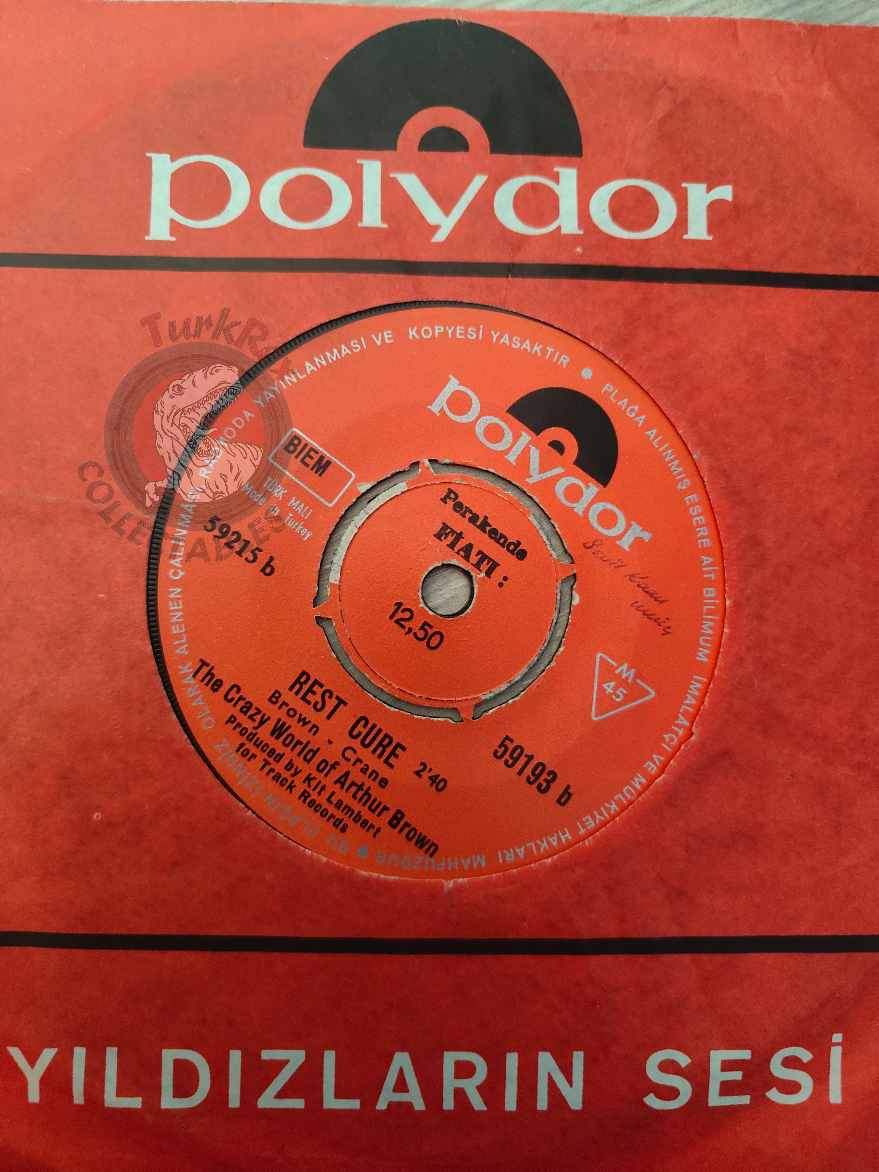The Crazy World Of Arthur Brown – Fire 7" Turkish Pressing Vinyl Turkey Edition