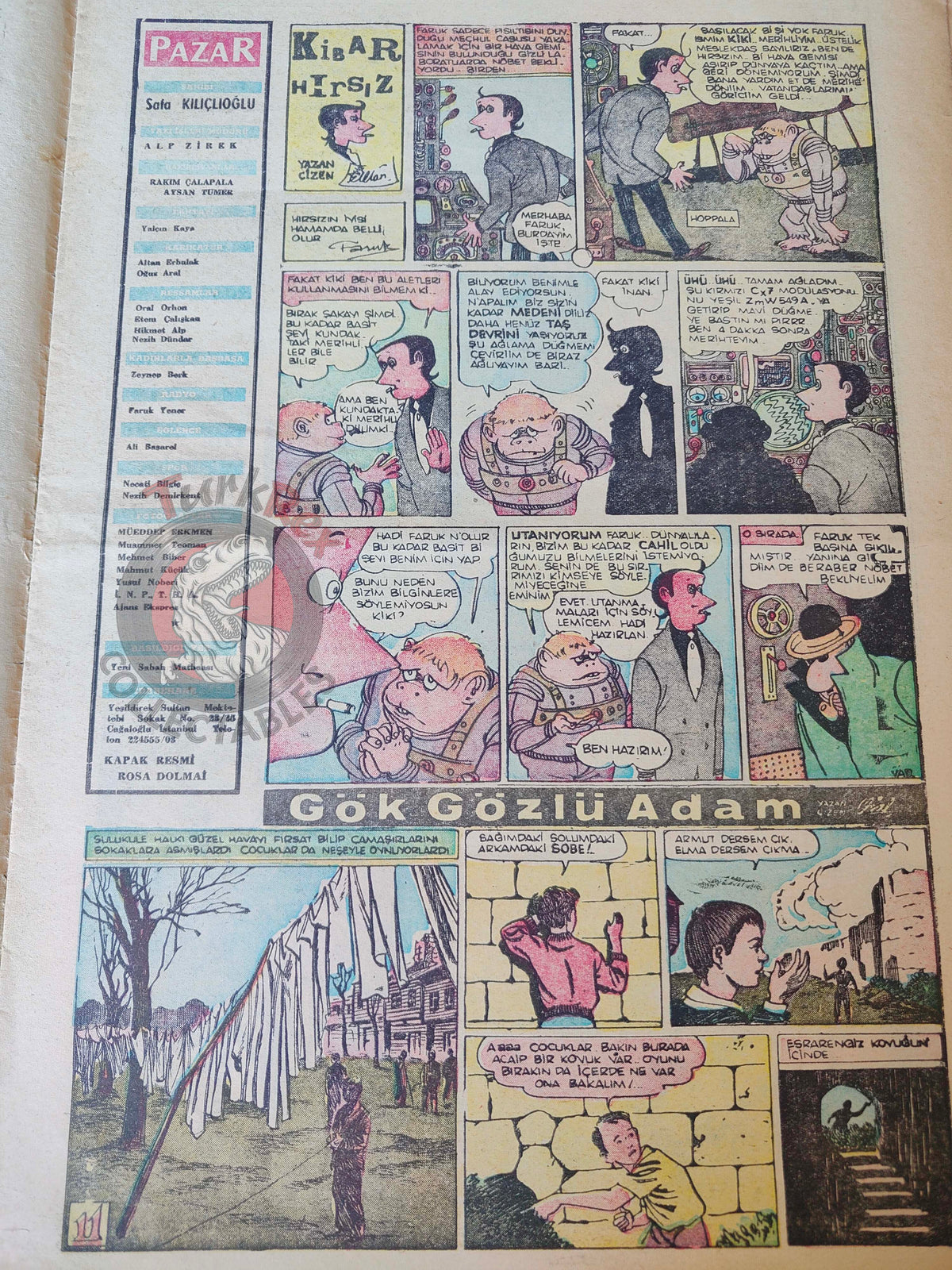 Pazar 1958 Rosa Dolmai Turkish Mag Comic Turkey Superman Wayne Boring Donald Duck Stan Drake