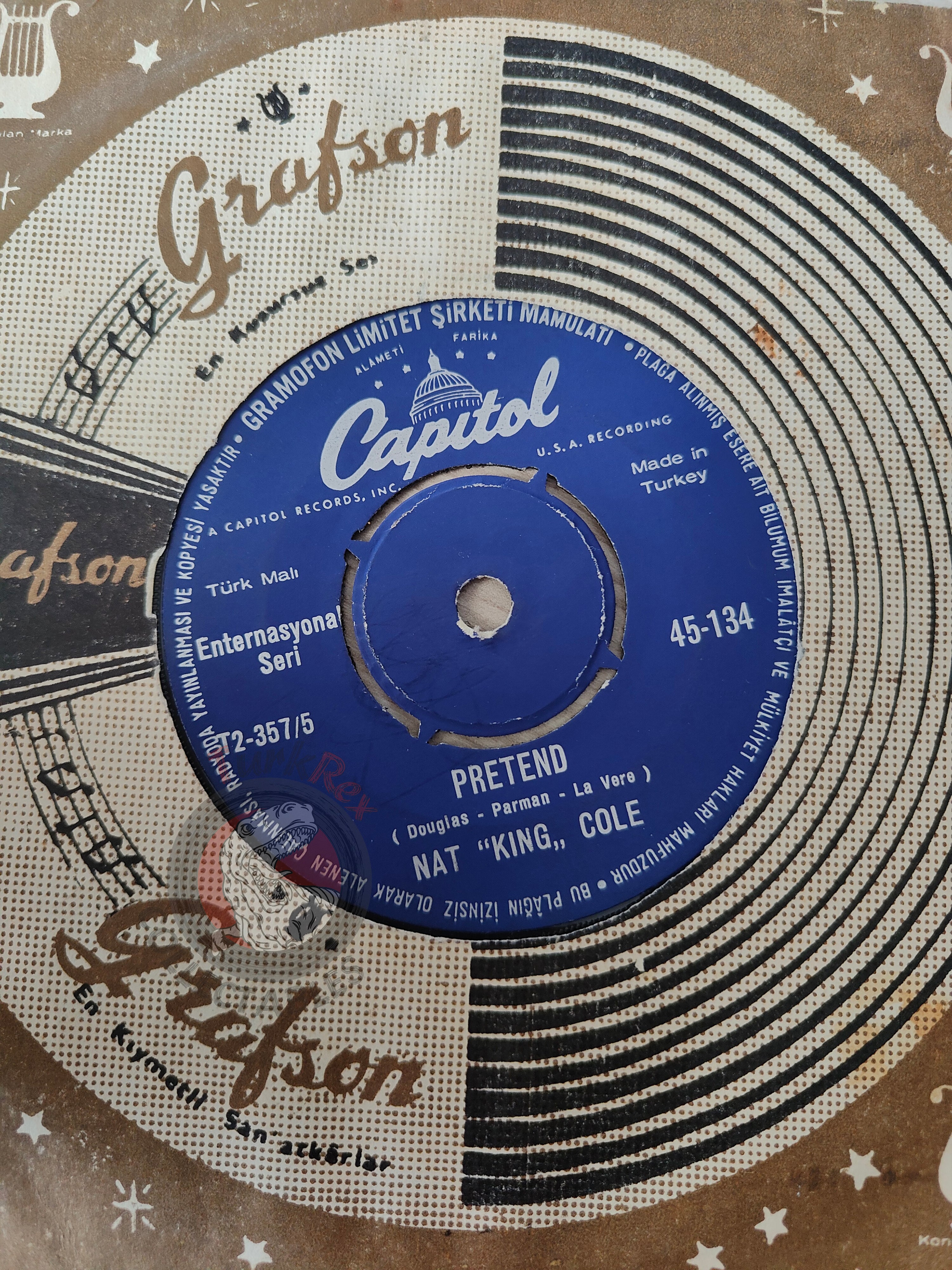 Nat King Cole – Pretend 7" Turkish Pressing Vinyl Turkey Edition