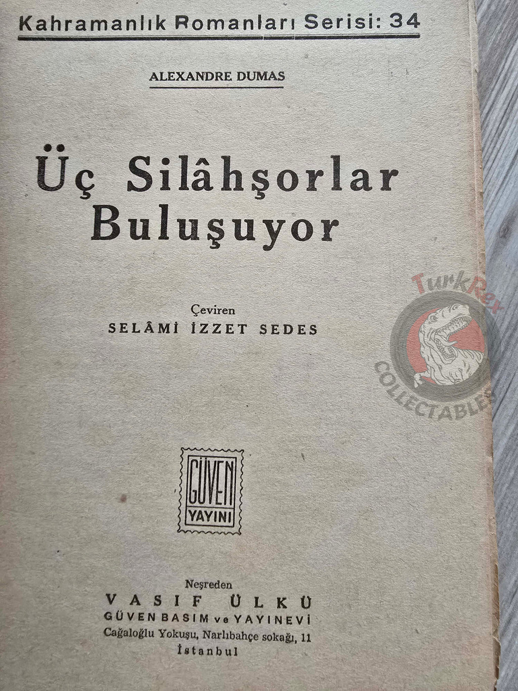 Alexandre Dumas – The Three Musketeers: Twenty Years After 1957 Turkish Book Turkey