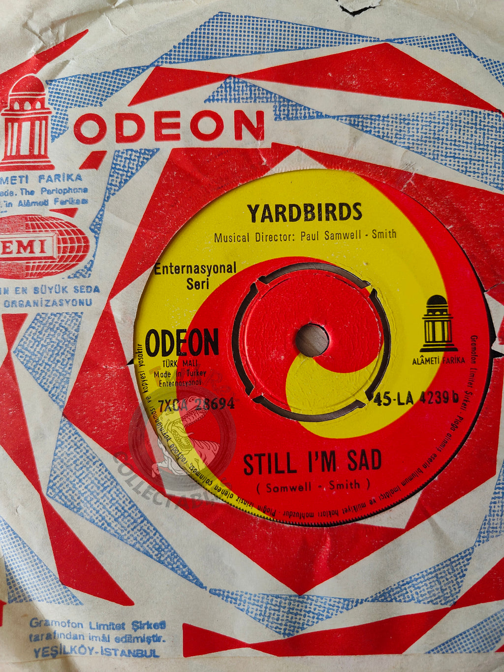 Yardbirds – Evil Hearted You / Still I'm Sad 7" Turkish Pressing Vinyl Turkey Edition