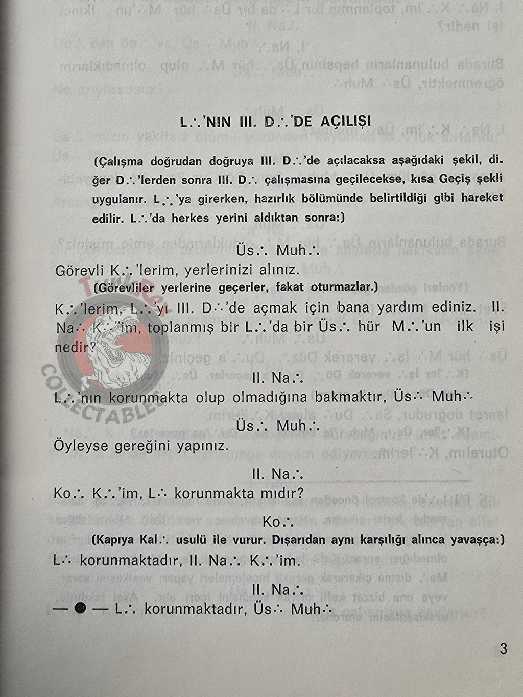 Turkish Freemasonry 3rd Degree Master Ritual Booklet Masonic Masons of Turkey