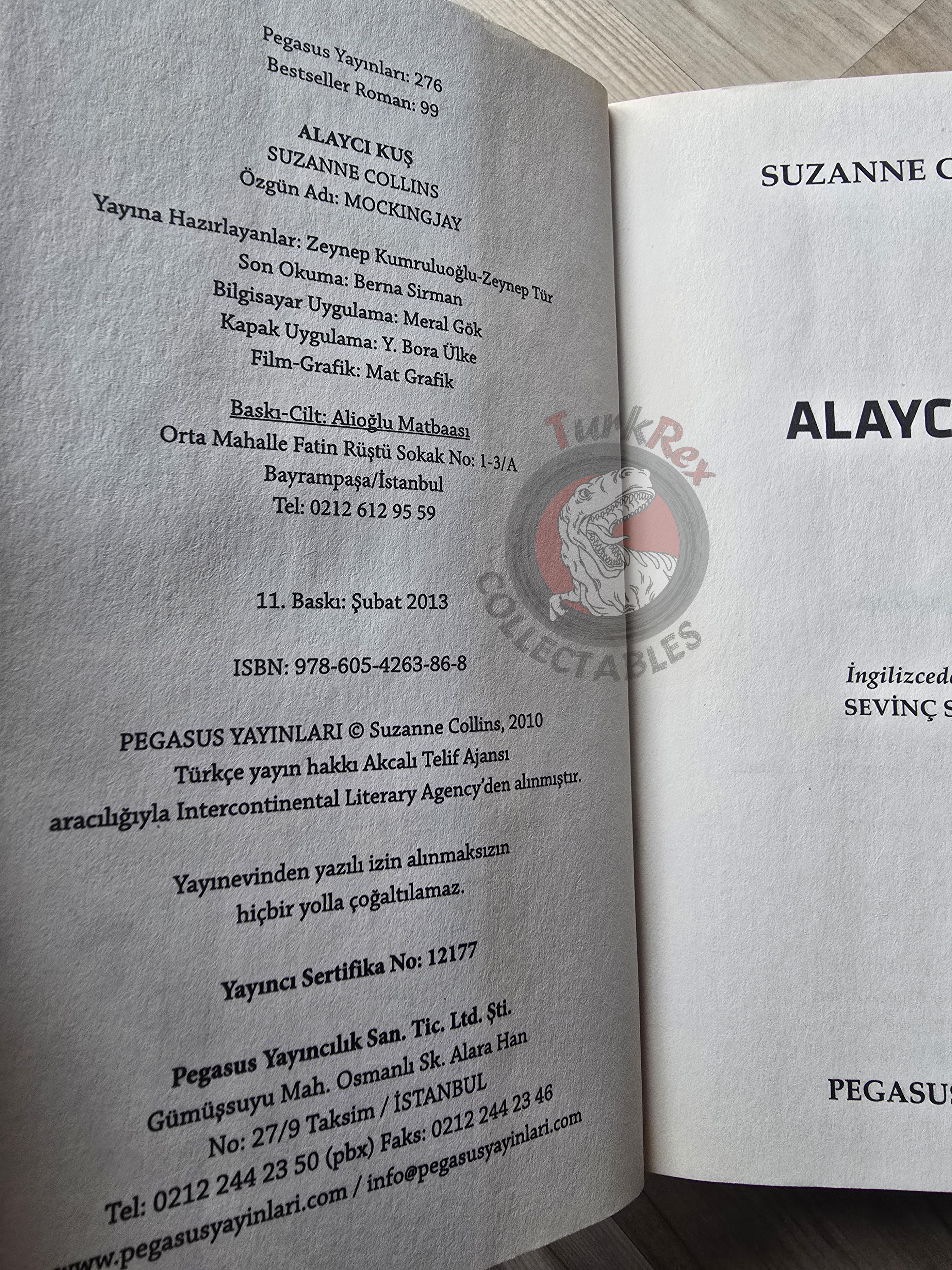 Suzanne Collins – Mockingjay 2013 Turkish Book Turkey The Hunger Games