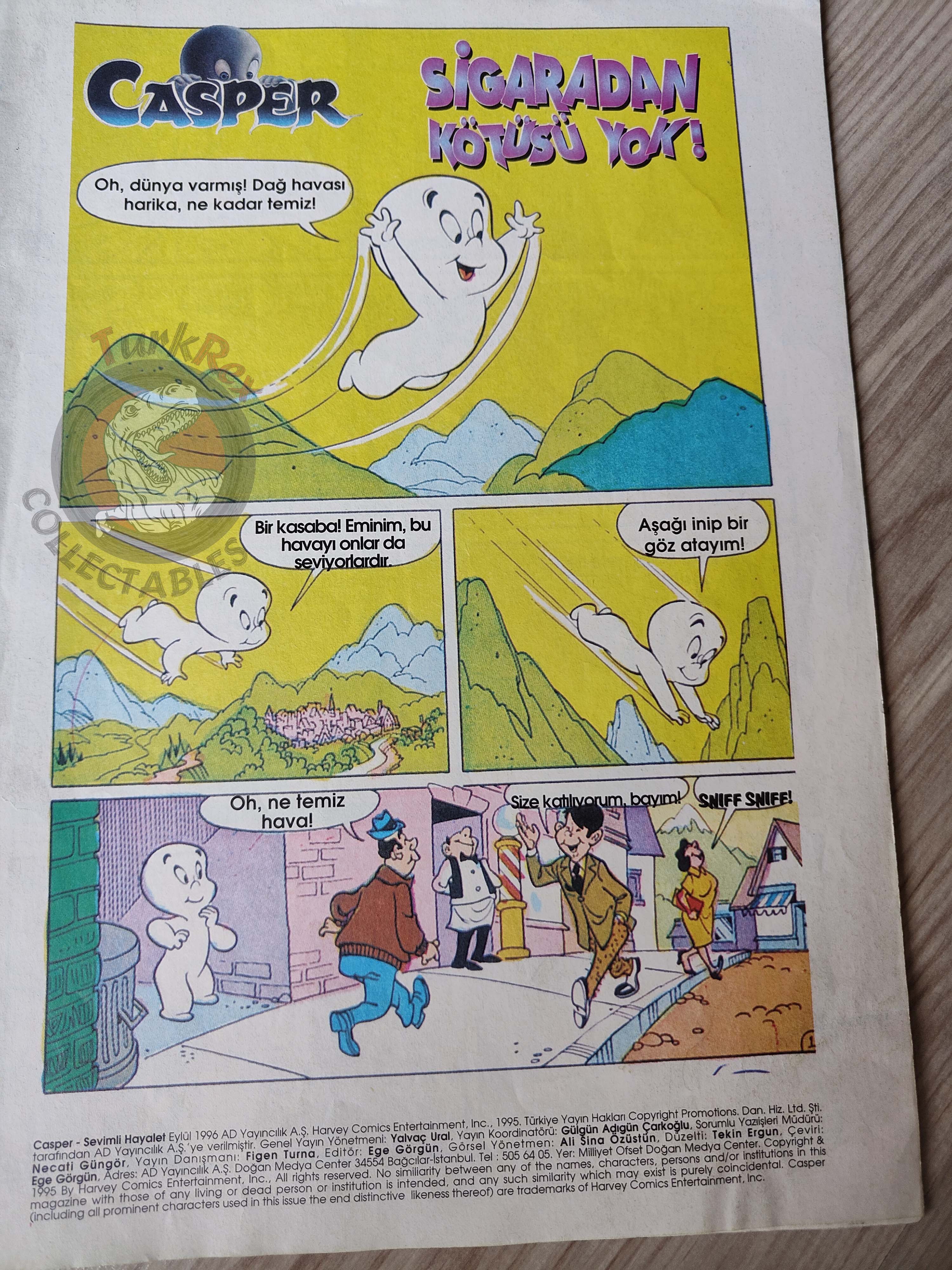 Casper the Friendly Ghost Magazine – Issue #13 1996 Turkish Comic Turkey
