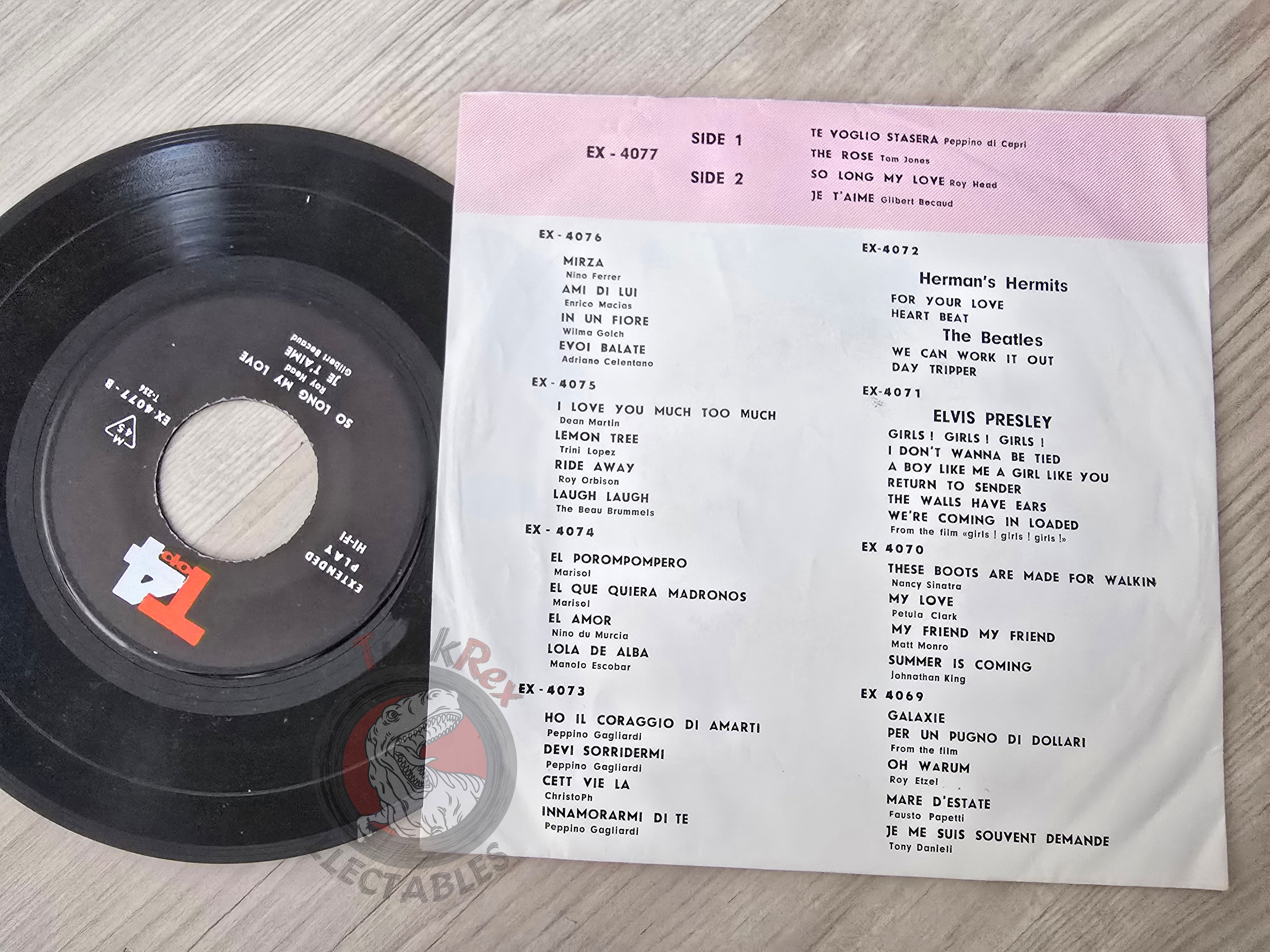 Gilbert Bécaud / Peppino Di Capri / Tom Jones / Roy Head 7" Iran Pressing Vinyl Iranian Edition