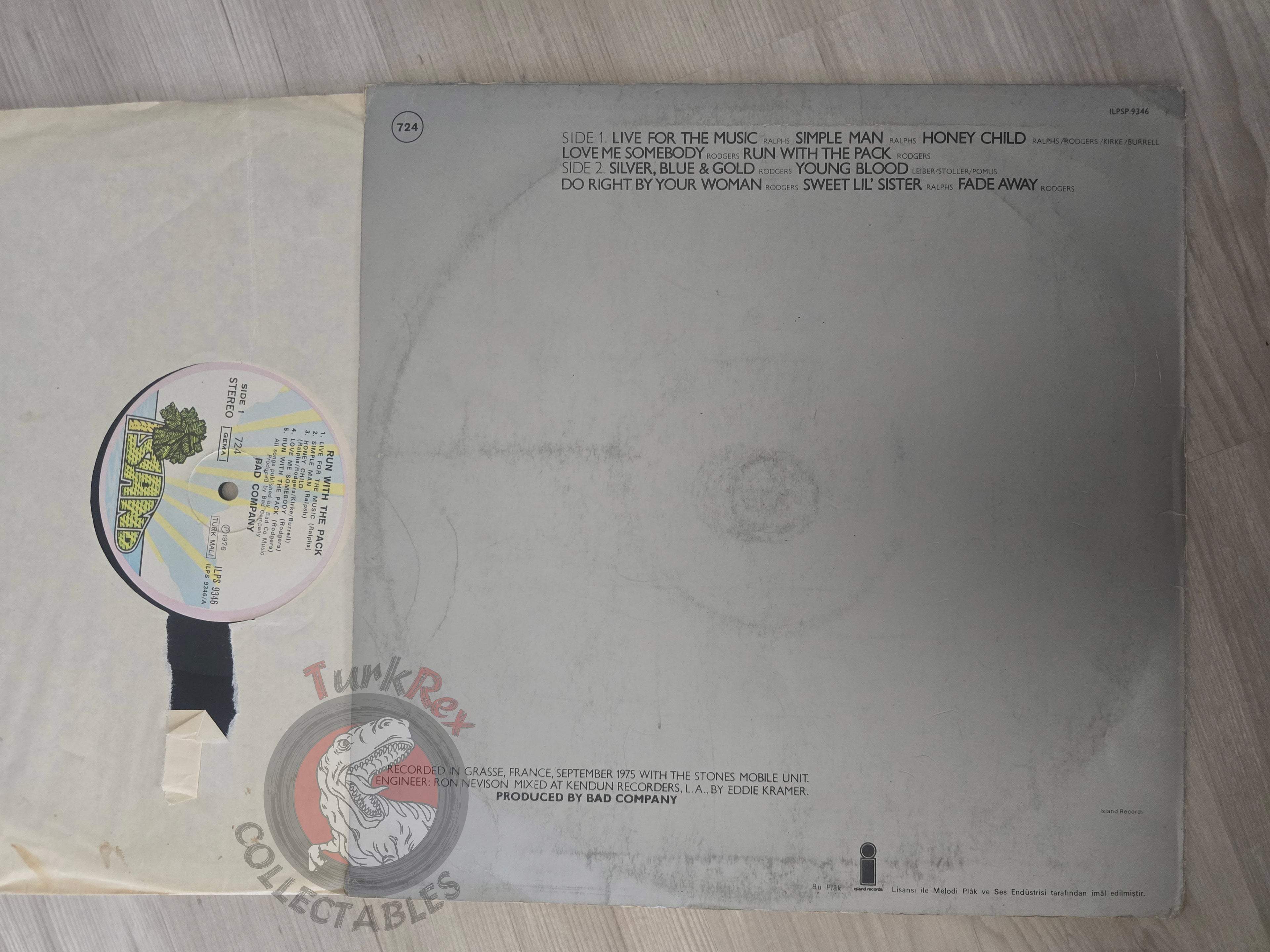 Bad Company – Run With The Pack Turkish Pressing Vinyl Turkey Edition