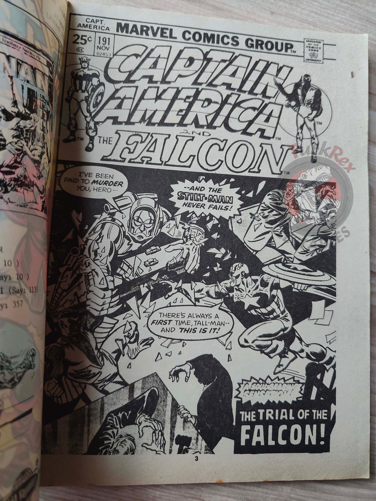 Captain America – Issue #10 1988 Turkish Comic Turkey #191 #192 #193 #194