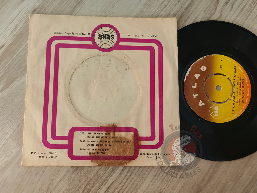 Beyaz Kelebekler – Artık Sevmiyeceğim 7" Turkish Pressing Vinyl Turkey Edition