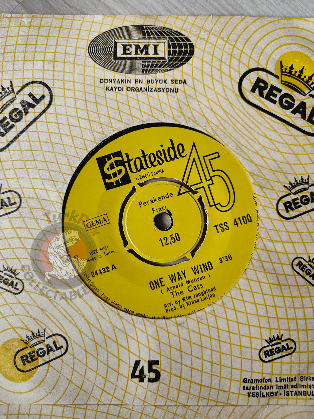 The Cats – One Way Wind 7"  Turkish Pressing Vinyl Turkey Edition