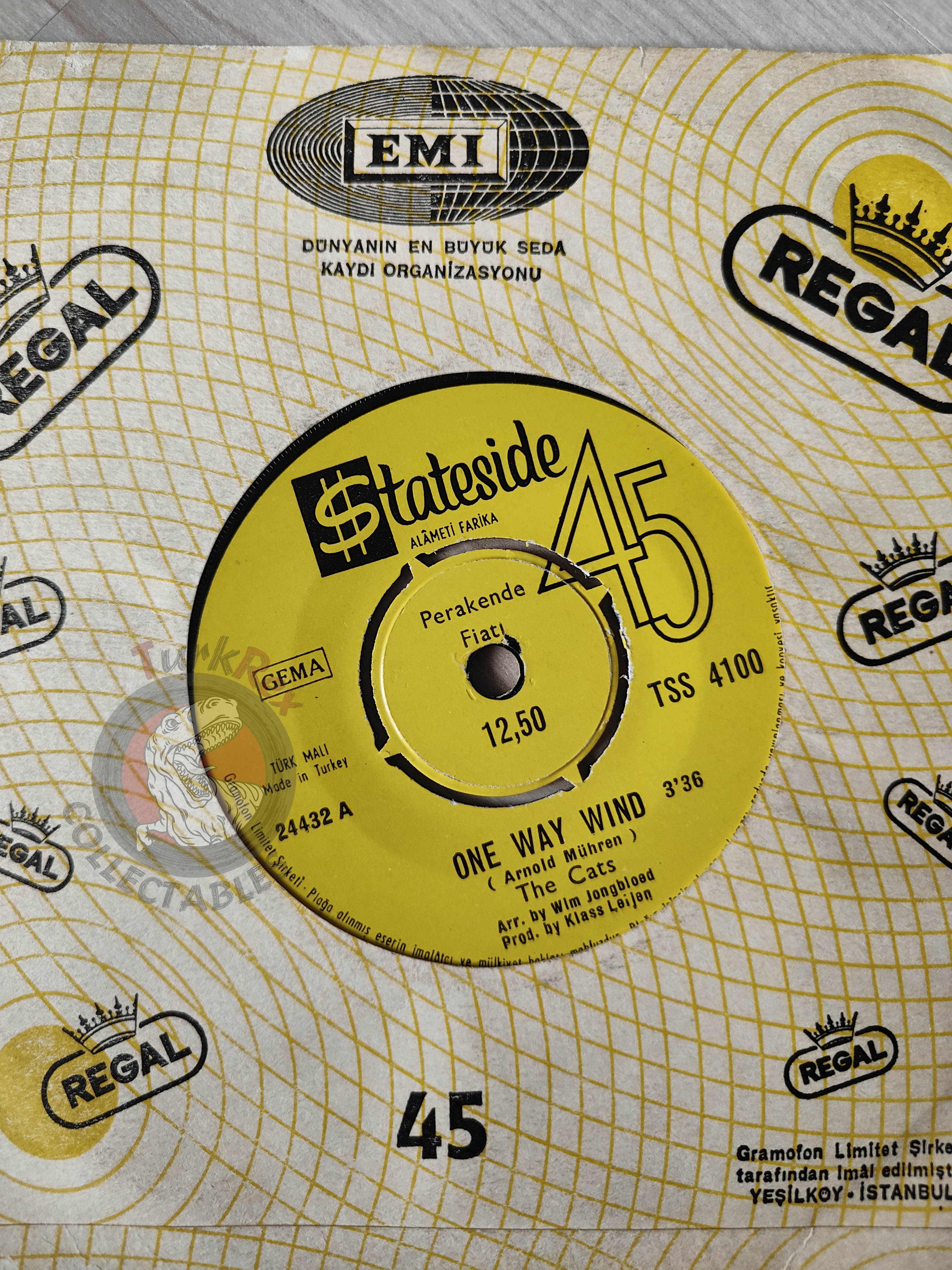 The Cats – One Way Wind 7"  Turkish Pressing Vinyl Turkey Edition