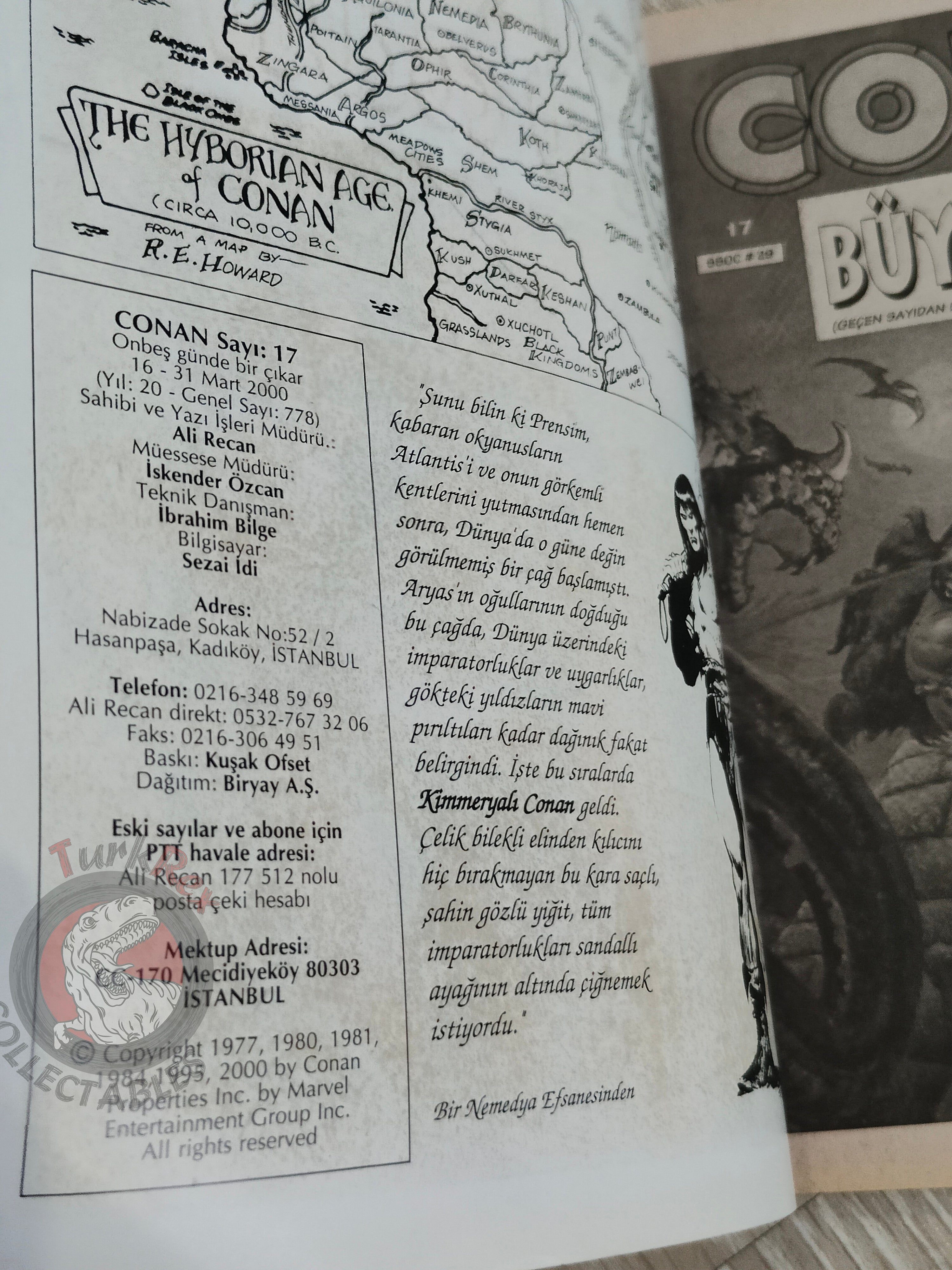 Conan #17 The Savage Sword of Conan #28 Turkish Comic Turkey