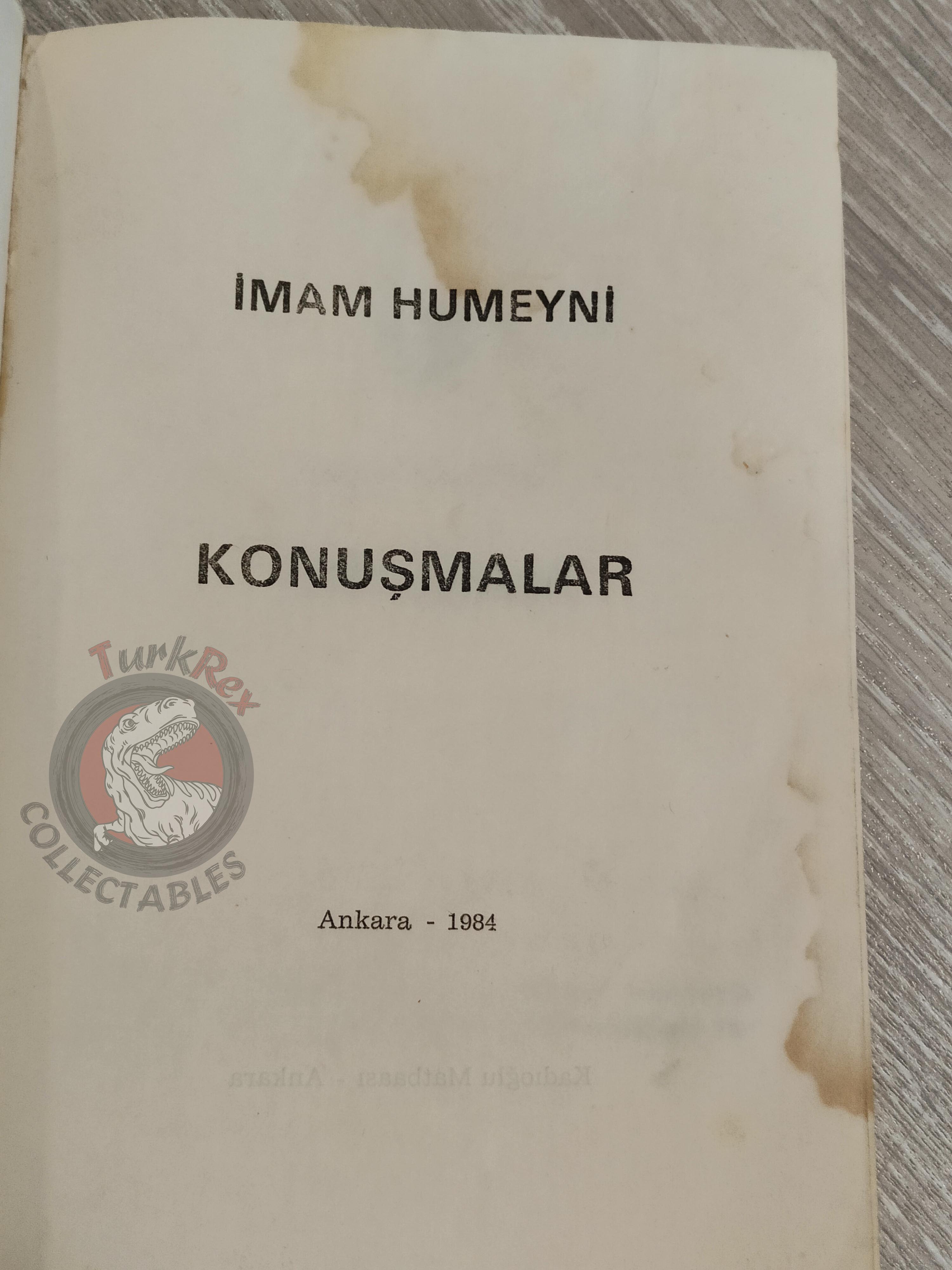 Ruhollah Khomeini Speeches 1982-1983 Propaganda Iran Turkish Book 1984 Middle East Persia