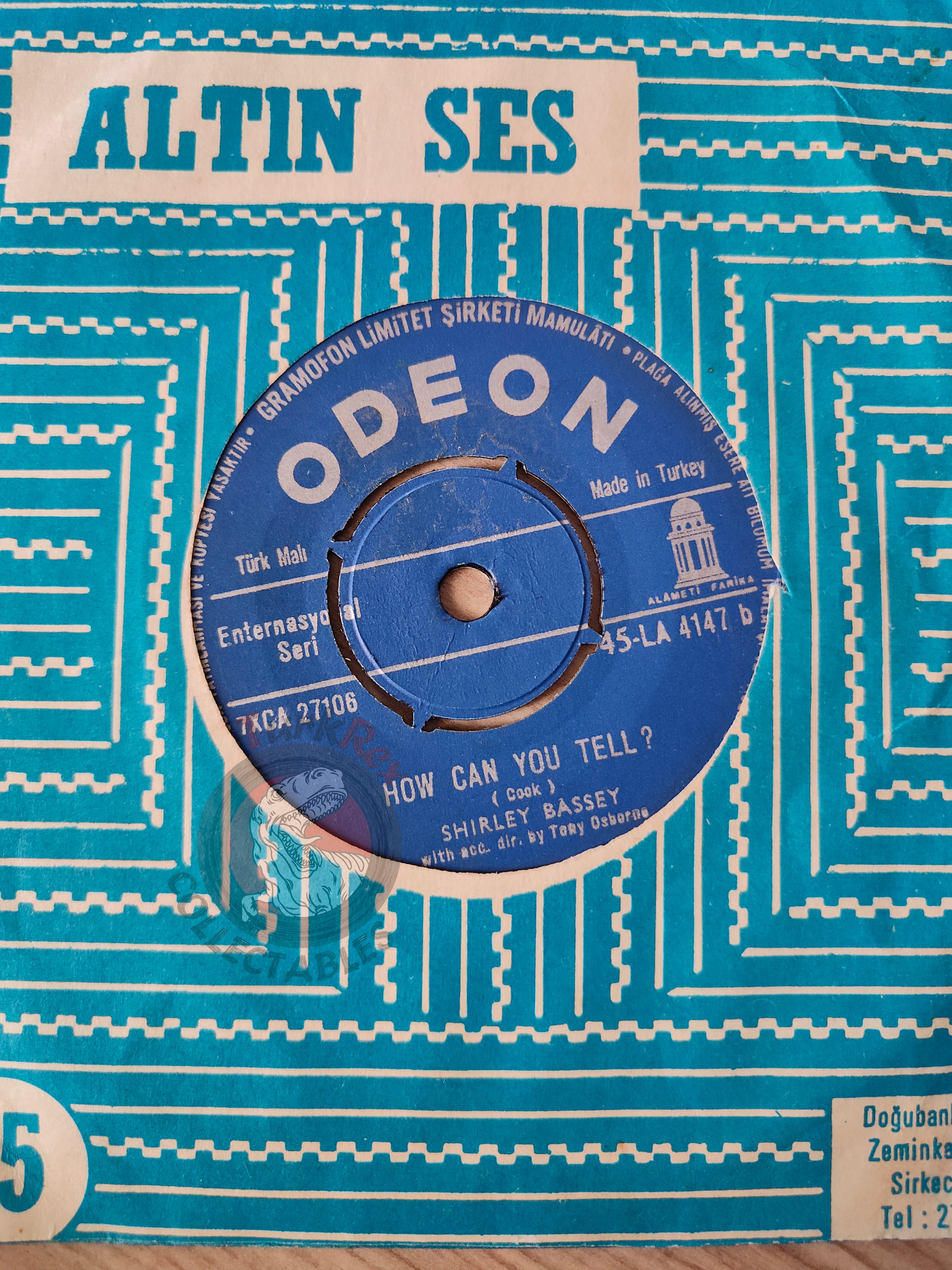 Shirley Bassey – I Who Have Nothing 7" Turkish Pressing Vinyl Turkey Edition