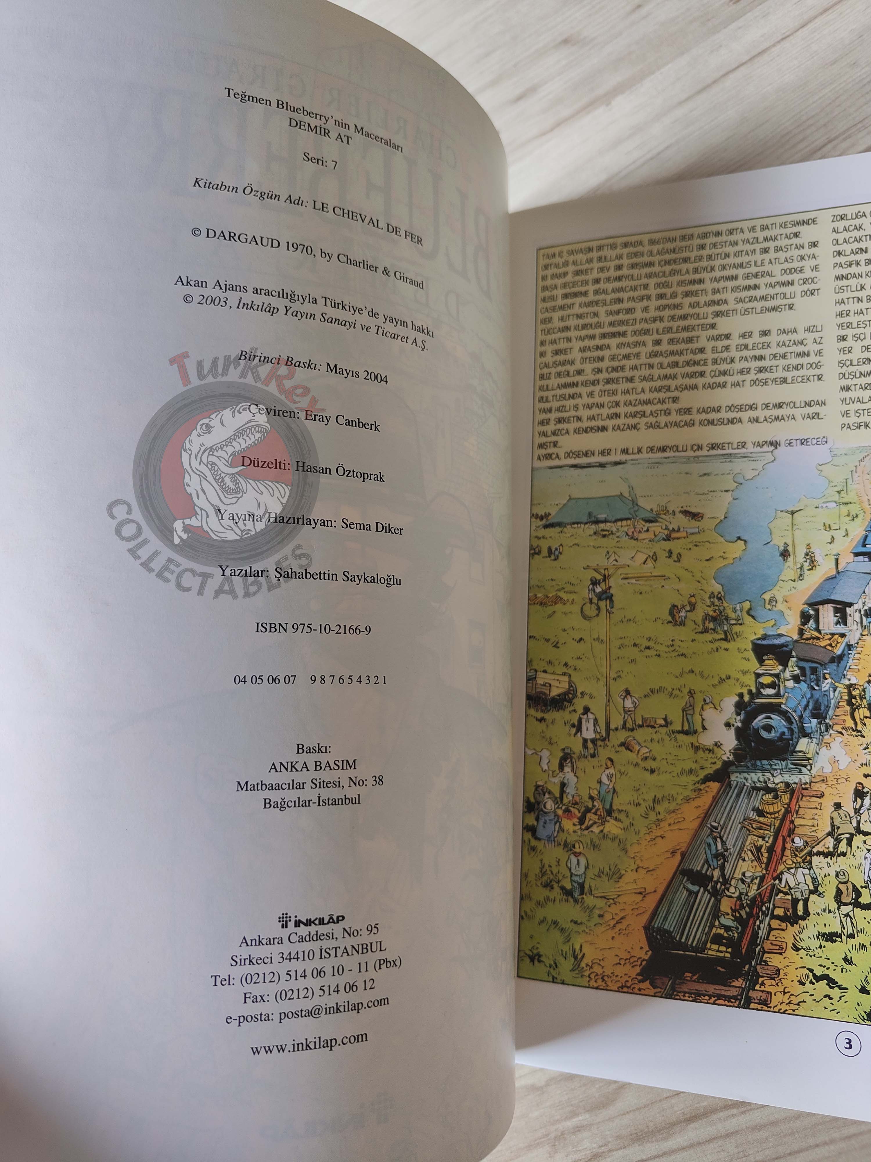 Blueberry #7 – The Iron Horse 2004 1st Edition Turkish Comic Turkey