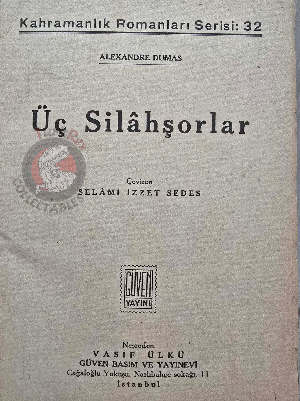 Alexandre Dumas –  The Three Musketeers 1957 Turkish Book Turkey