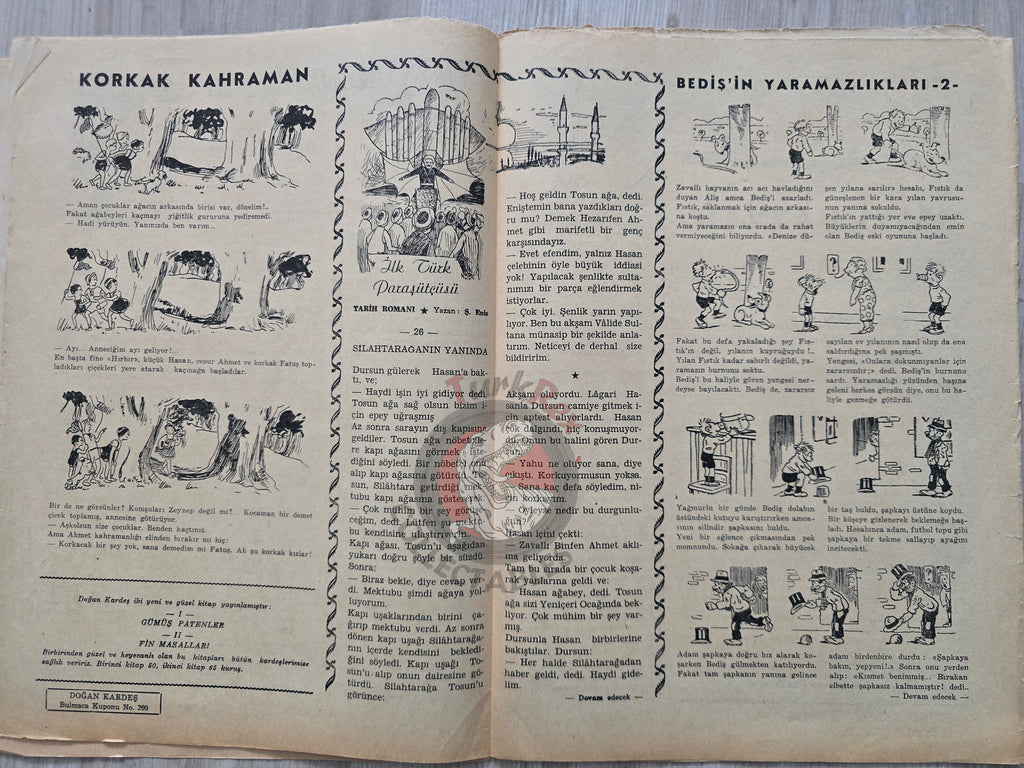 Doğan Kardeş 1952 Magazine #299 Turkish Comic Turkey