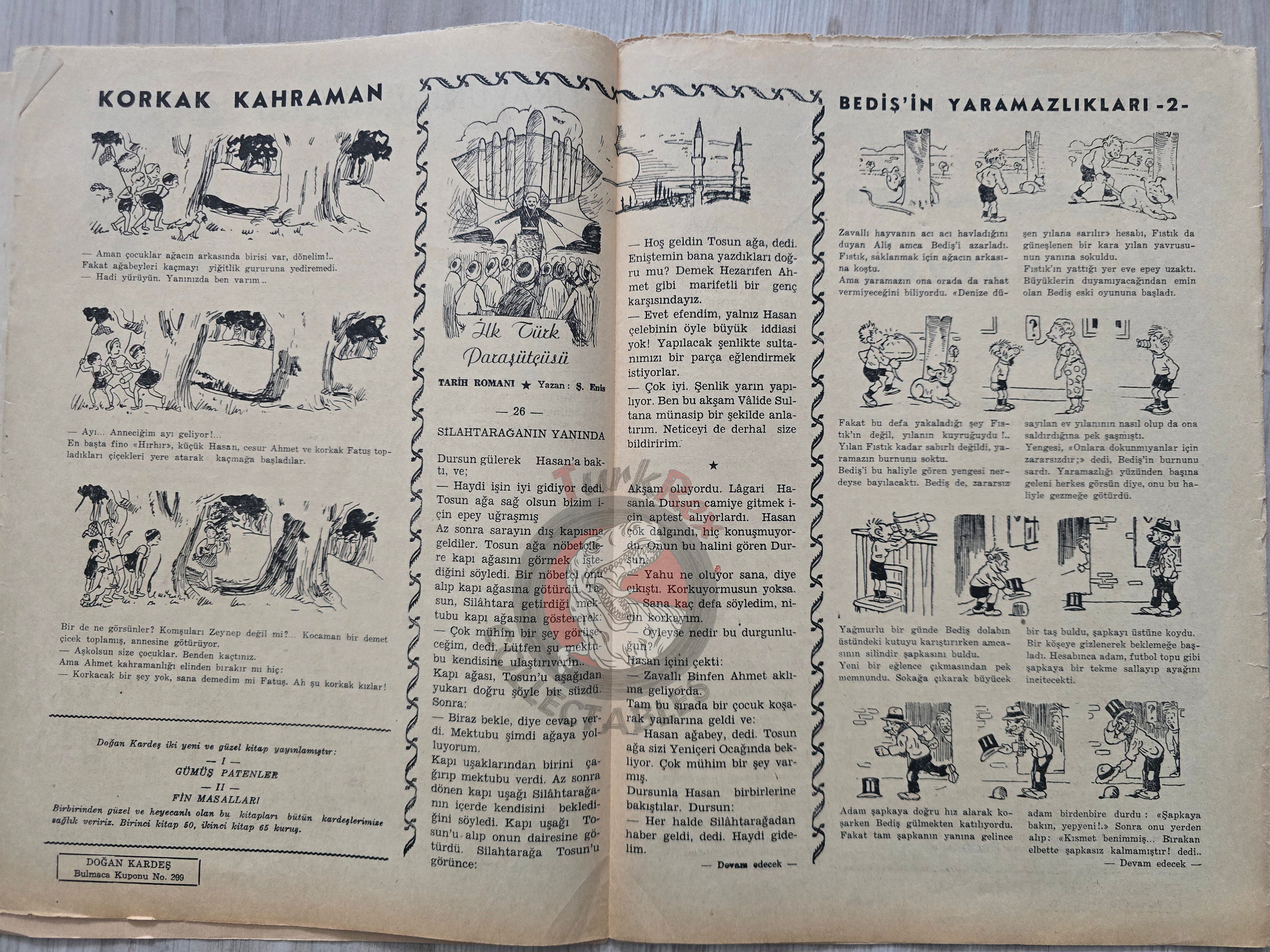 Doğan Kardeş 1952 Magazine #299 Turkish Comic Turkey