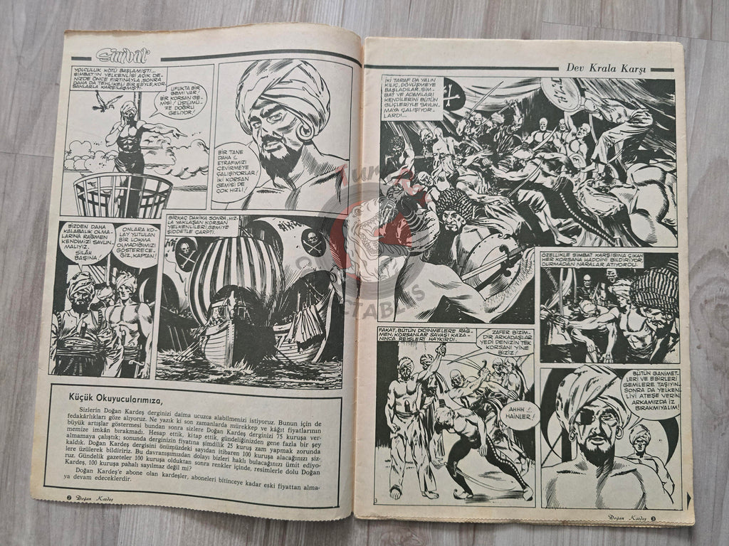 Doğan Kardeş 1971 Magazine #32 Turkish Comic Turkey Sinbad the Sailor Alice In Wonderland