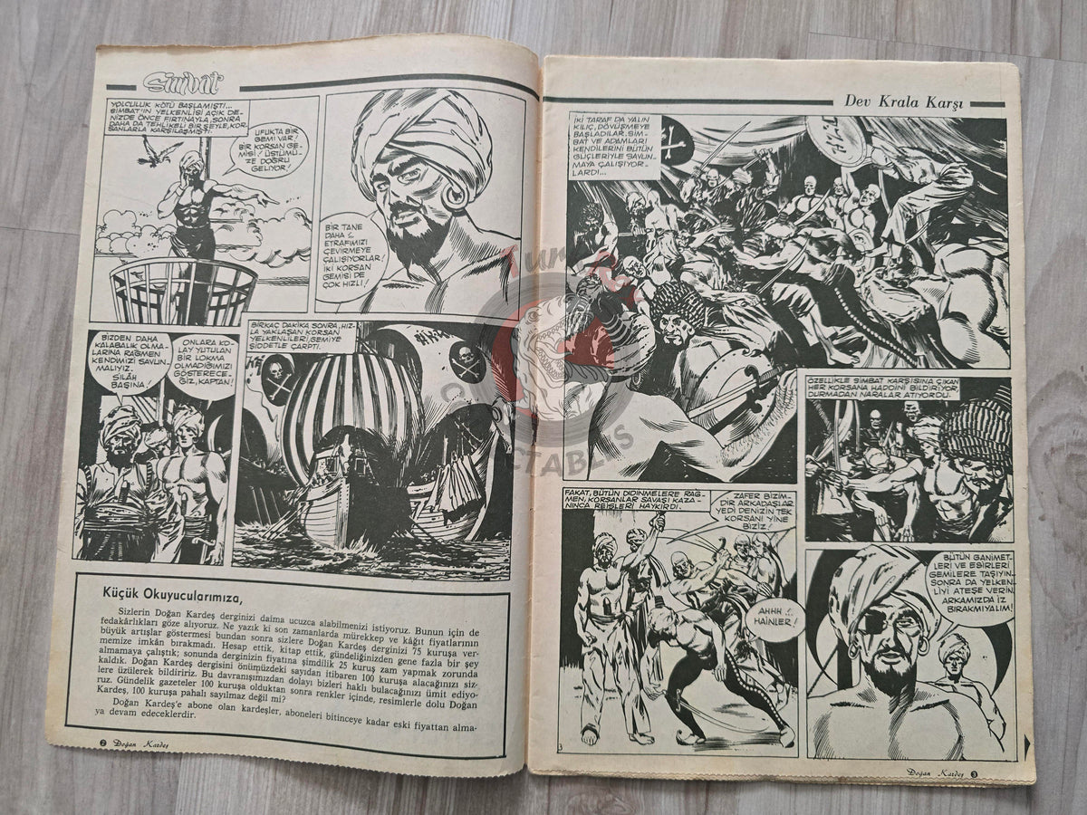Doğan Kardeş 1971 Magazine #32 Turkish Comic Turkey Sinbad the Sailor Alice In Wonderland