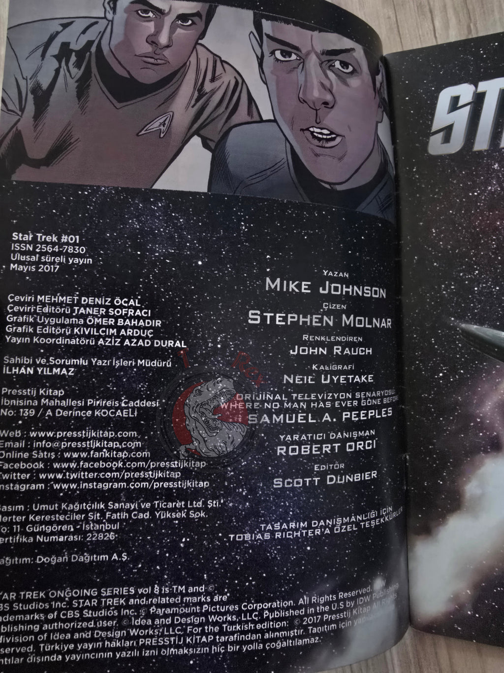 Star Trek #1 2017 Turkish Comic Turkey IDW Publishing A