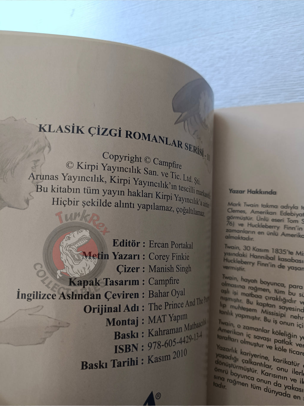 The Prince and the Pauper – Mark Twain Turkish Comic Turkey Campfire Classics