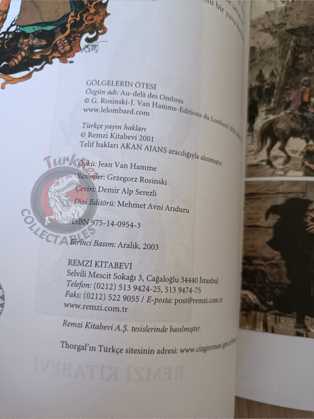 Thorgal #5 Au-delà des ombres 2003 Turkish Comic Turkey