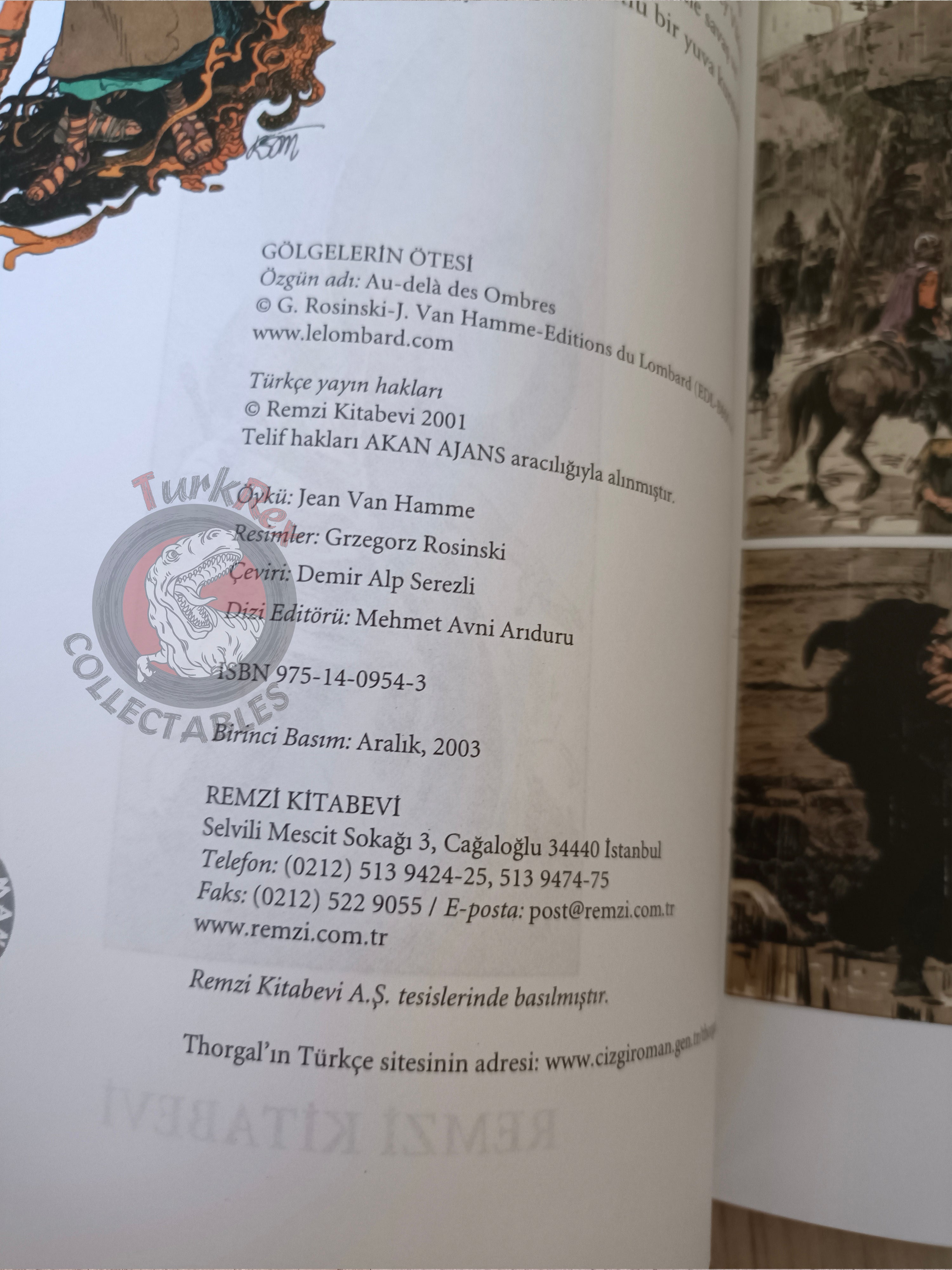 Thorgal #5 Au-delà des ombres 2003 Turkish Comic Turkey