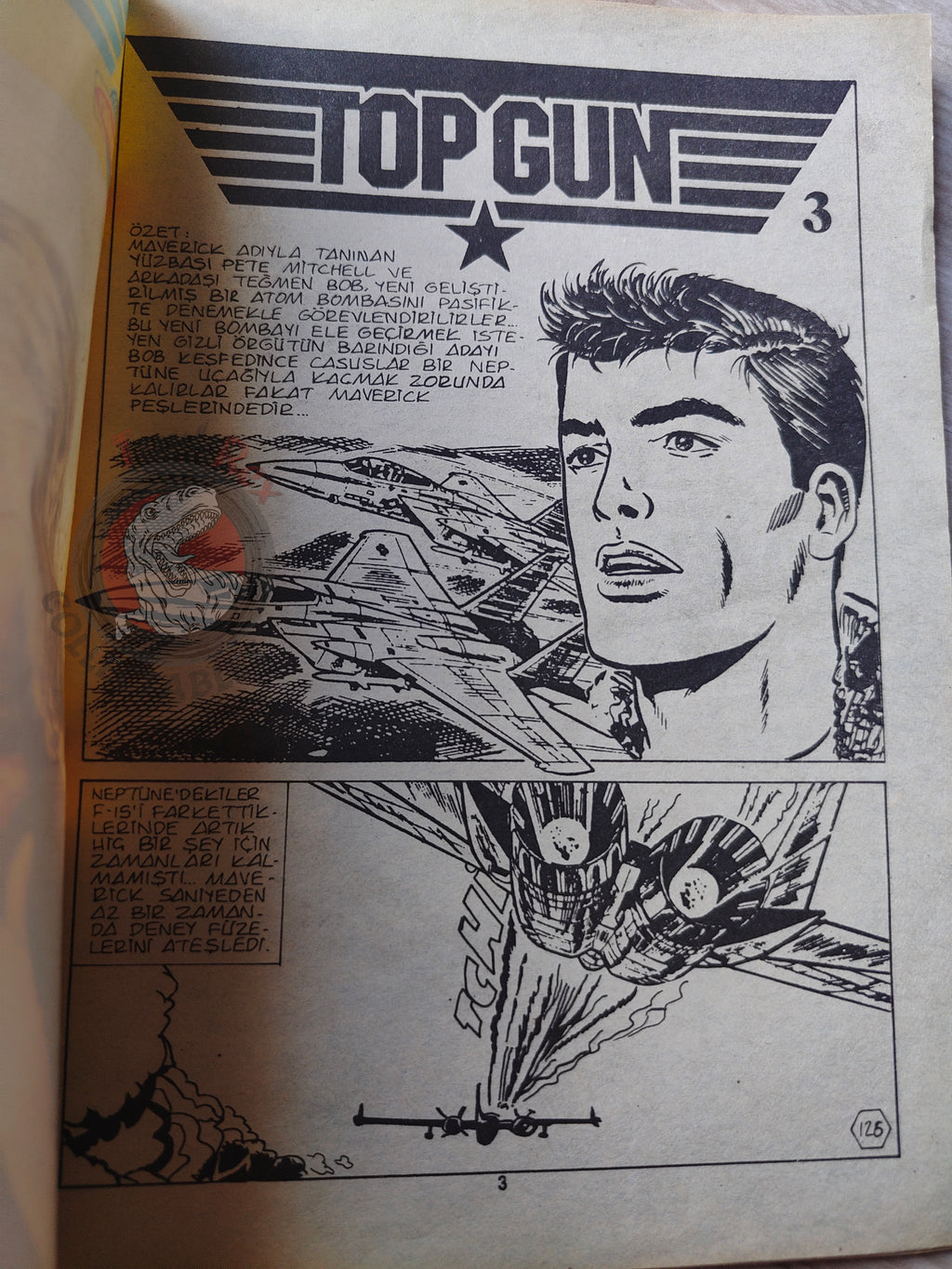 Top Gun #3 1987 Tom Cruise Cover Turkish Comic Turkey