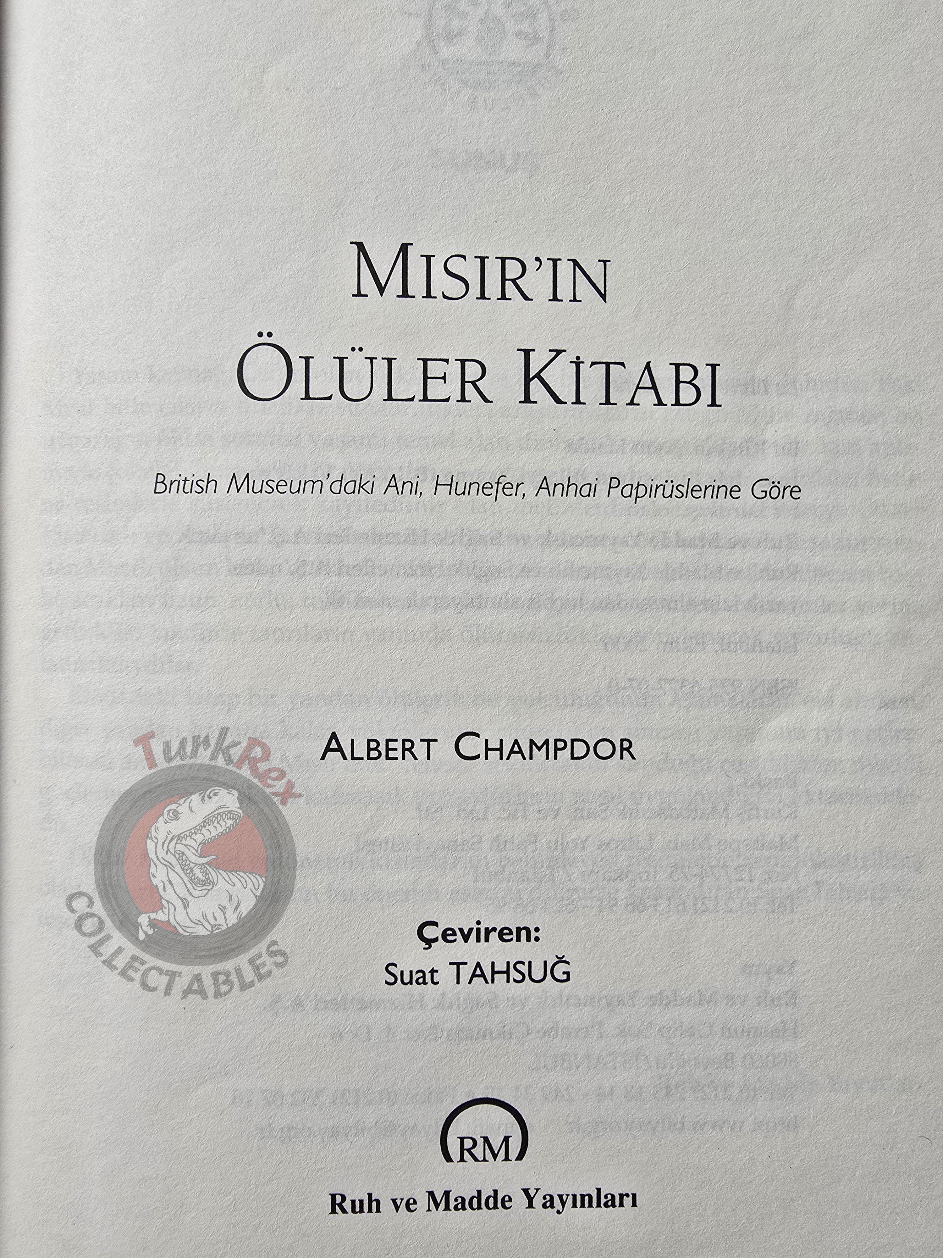 The Book of the Dead 2006 Turkish Book Turkey Albert Champdor Ancient Egypt