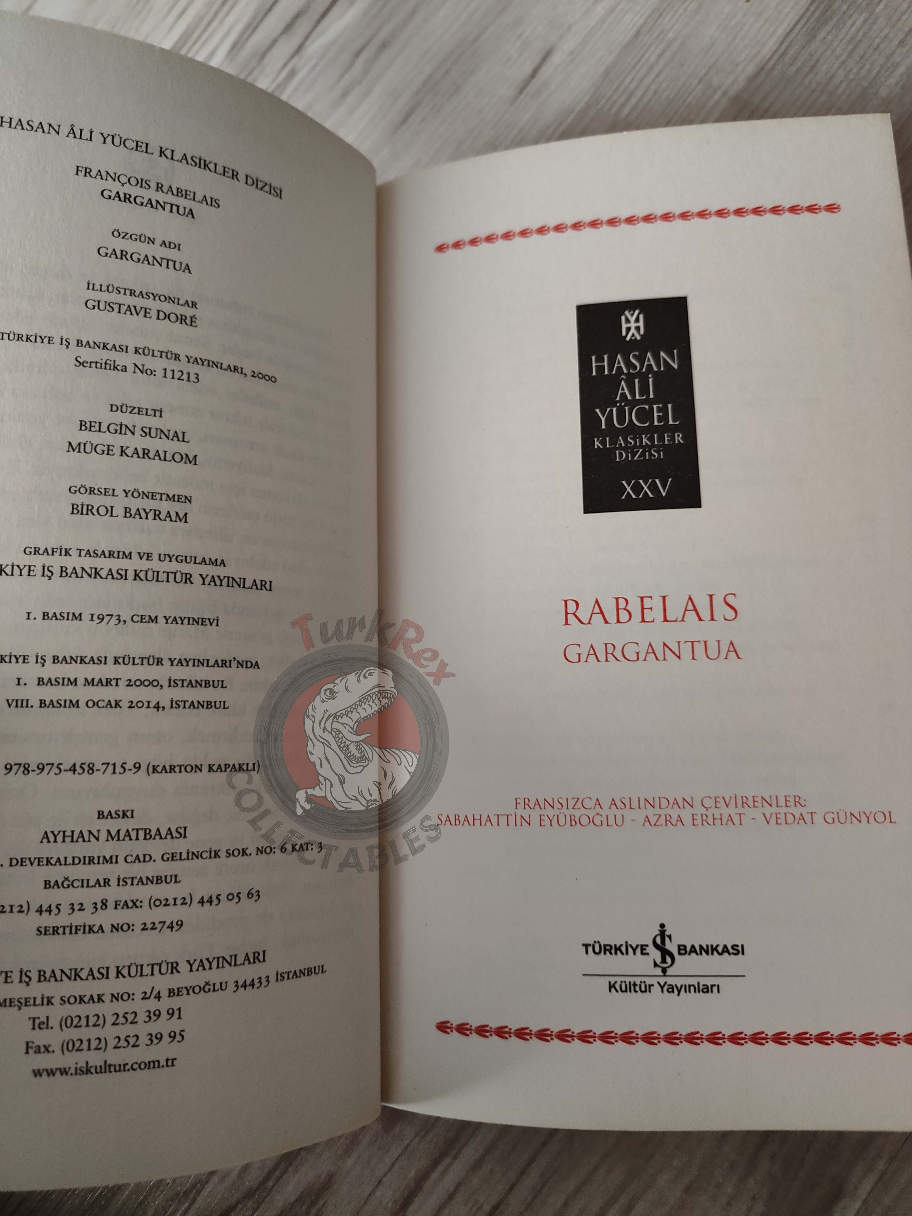 François Rabelais – Gargantua 2014 Turkish Book Turkey Illustrated Gustave Dore
