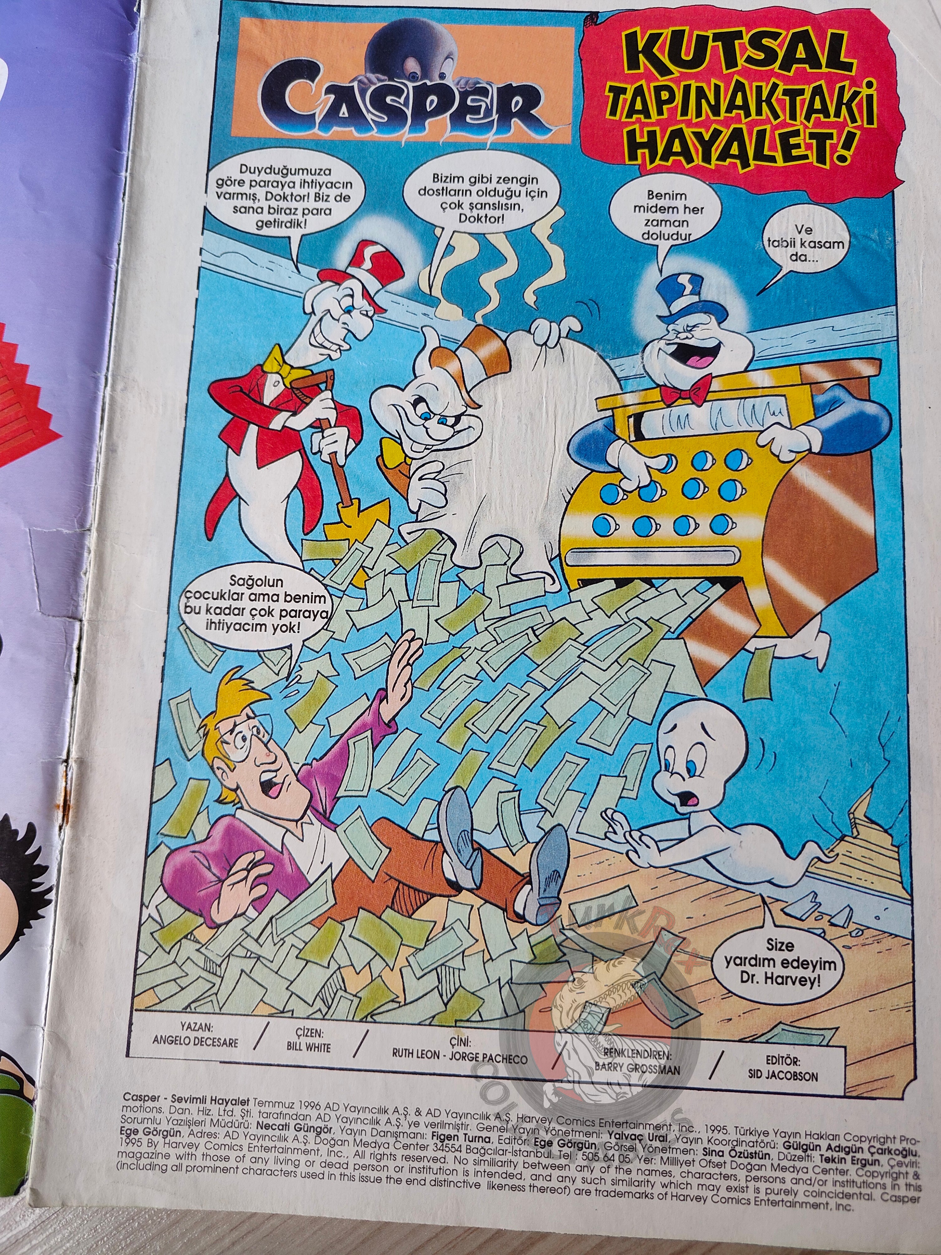 Casper the Friendly Ghost Magazine – Issue #11 1996 Turkish Comic Turkey