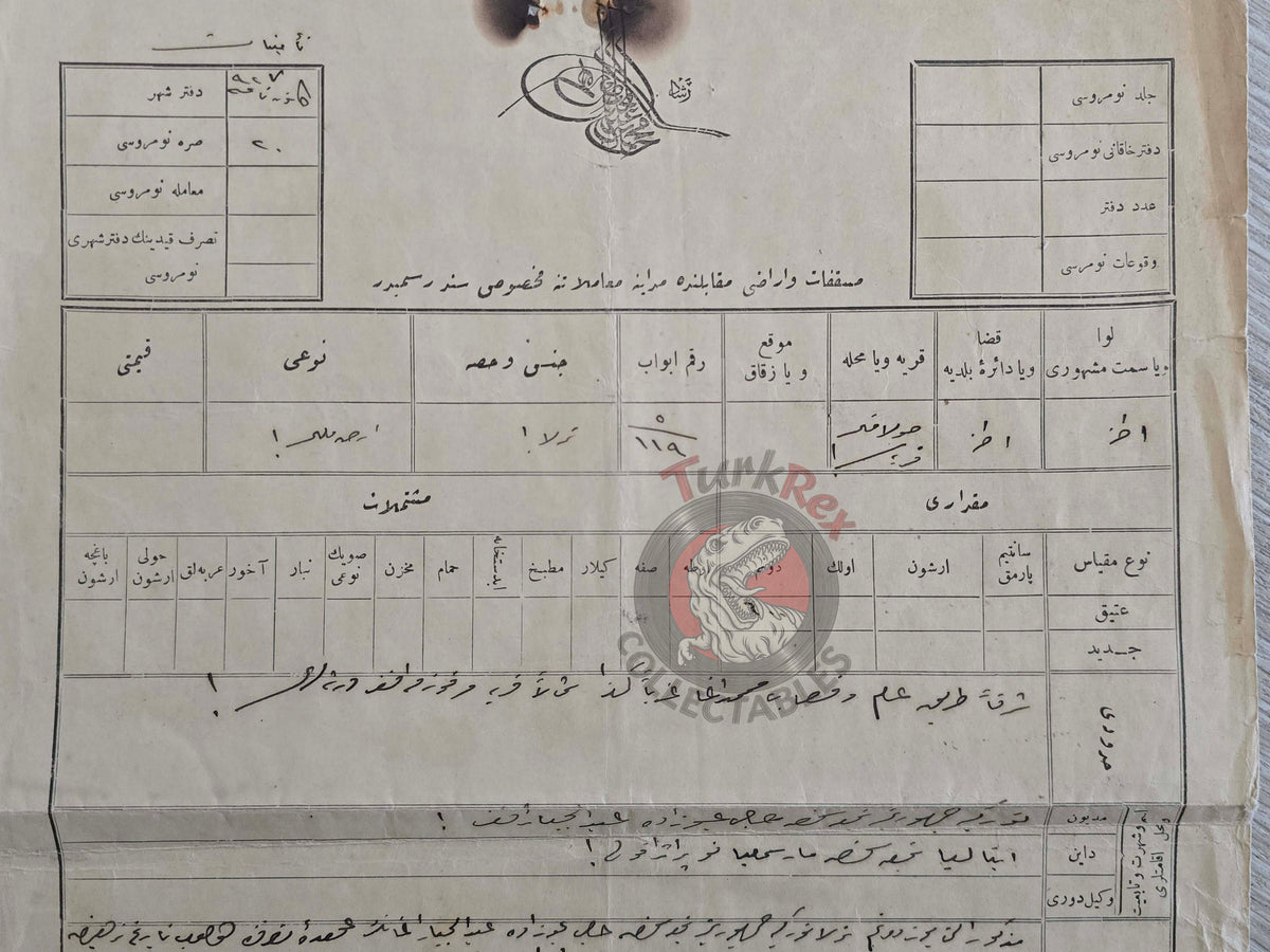Ottoman 1927 Official Debt Document Adana Solaklı Field  Massimiliano Brazzafolli Muslim Italian Italy