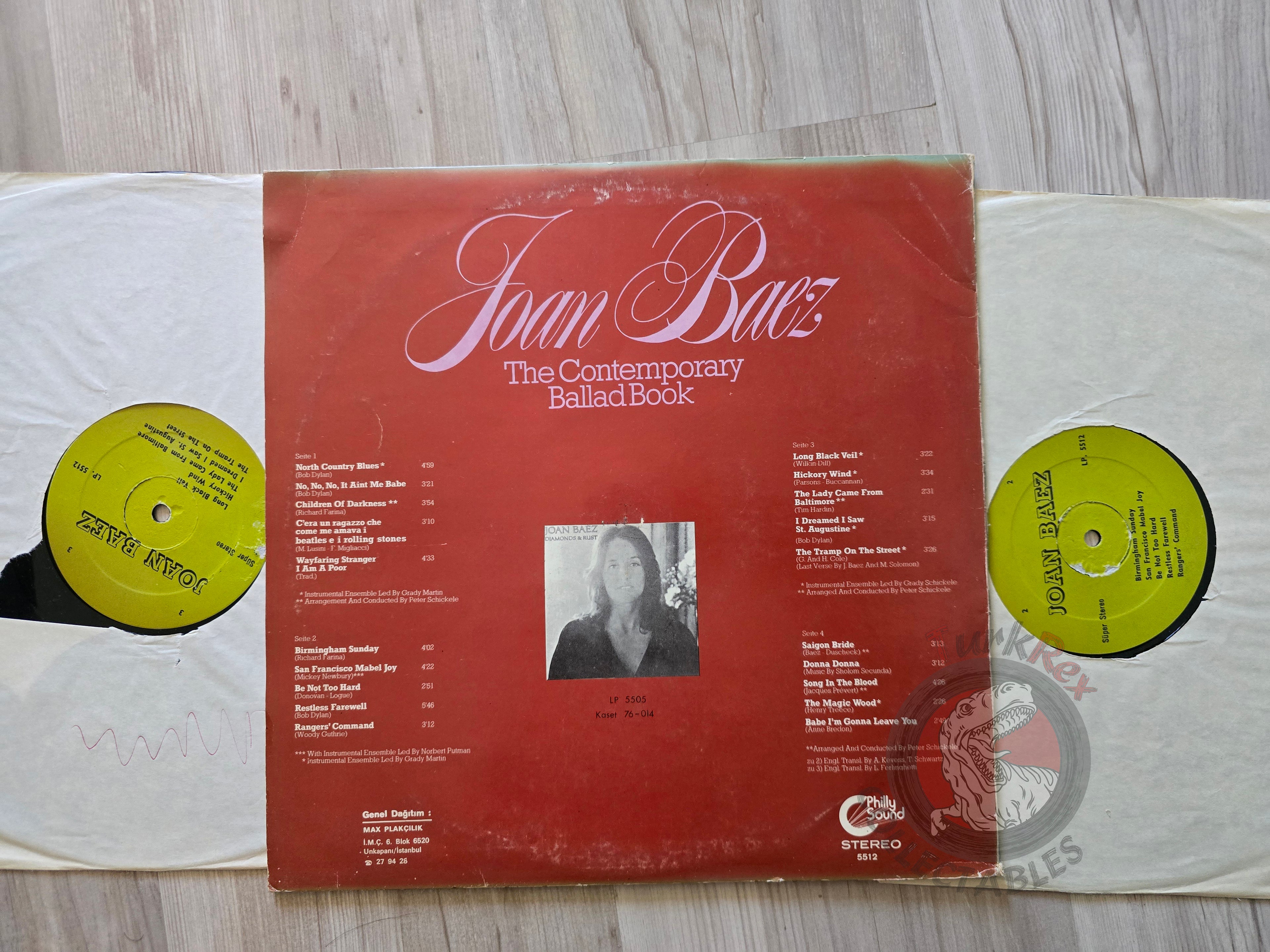 Joan Baez – The Contemporary Ballad Book Turkish Pressing Vinyl Turkey Edition