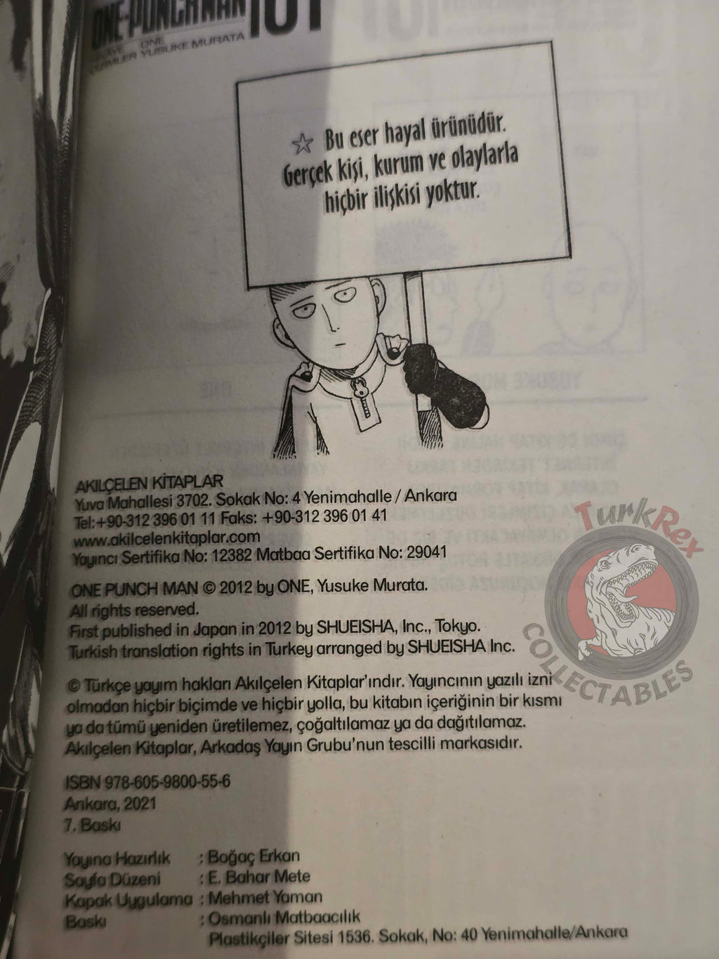 One-Punch Man #1 Turkish Comic Turkey Manga Yusuke Murata